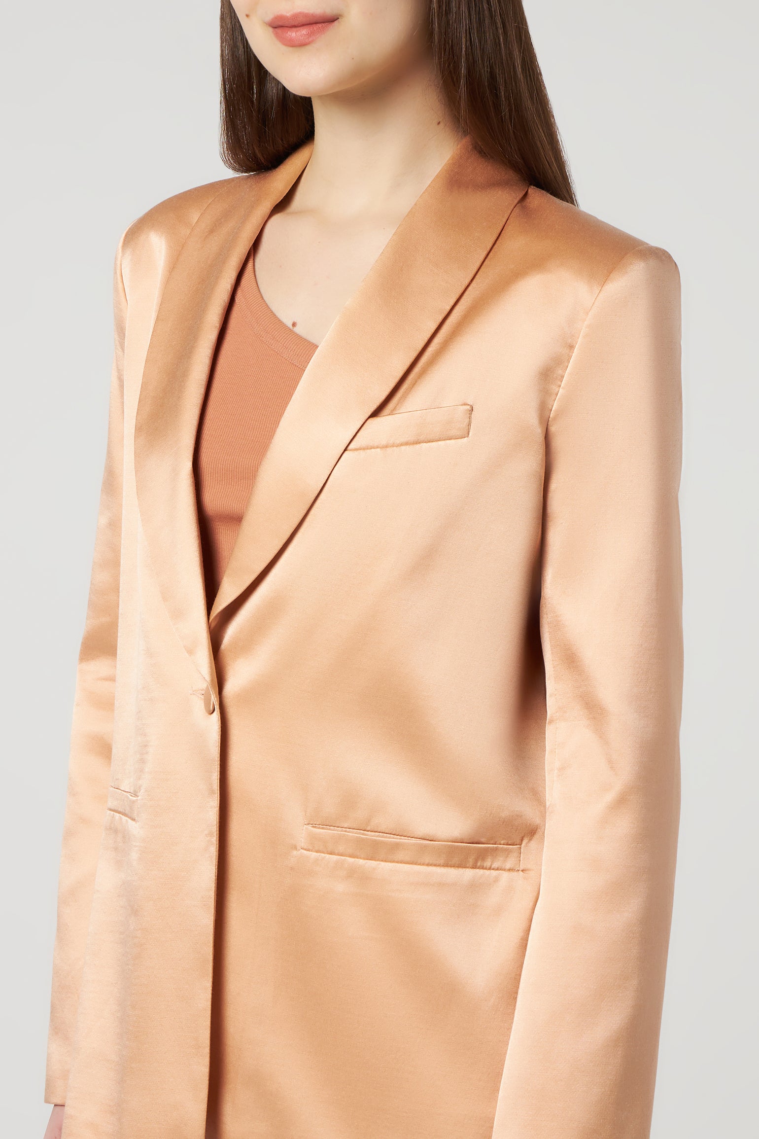 JIJIL Satin-Terrakotta-Blazer