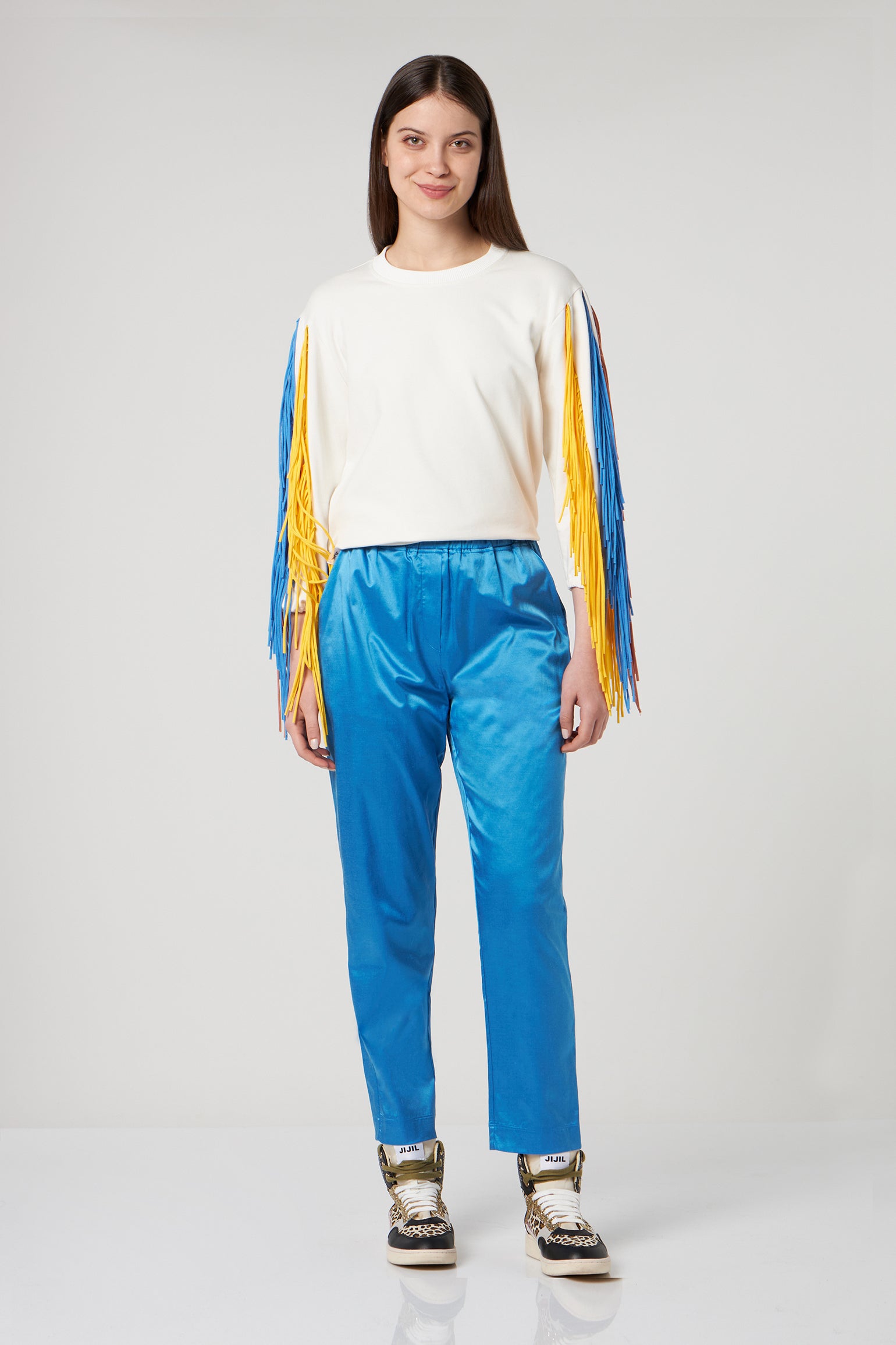 JIJIL Blau Satinhose