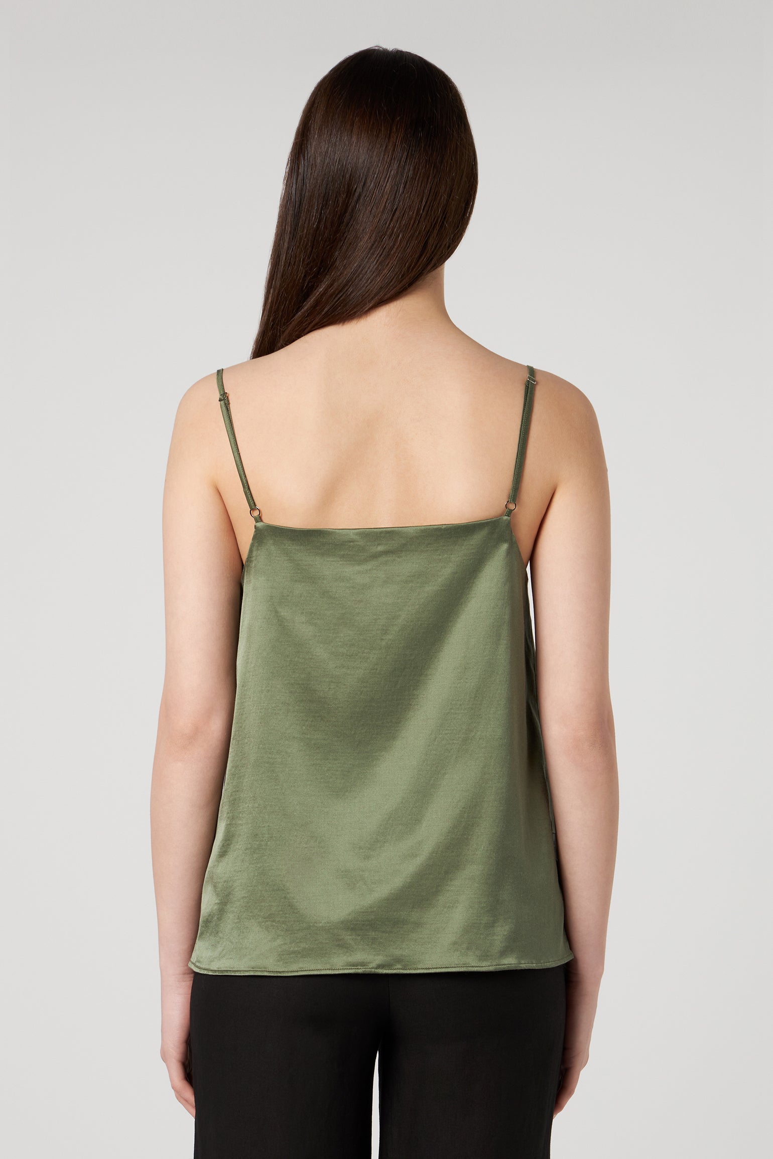 JIJIL Grüne Tanktop aus Seidenmischung