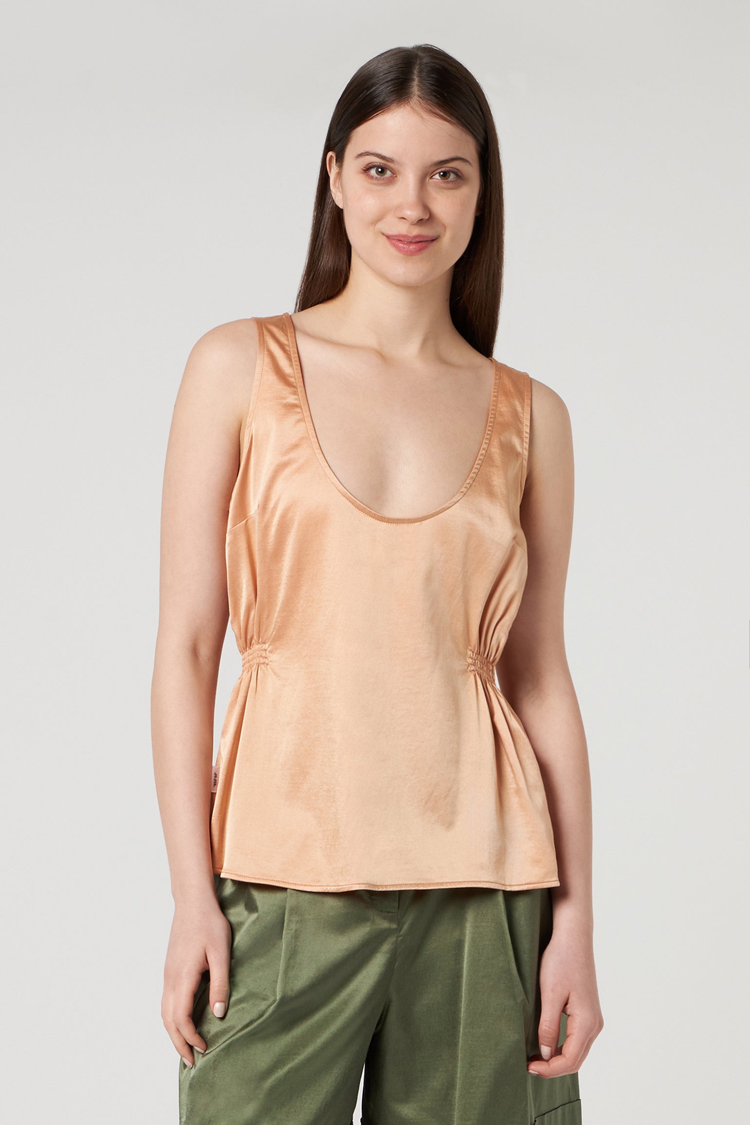 JIJIL Terrakotta-Tanktop aus Seidenmischung
