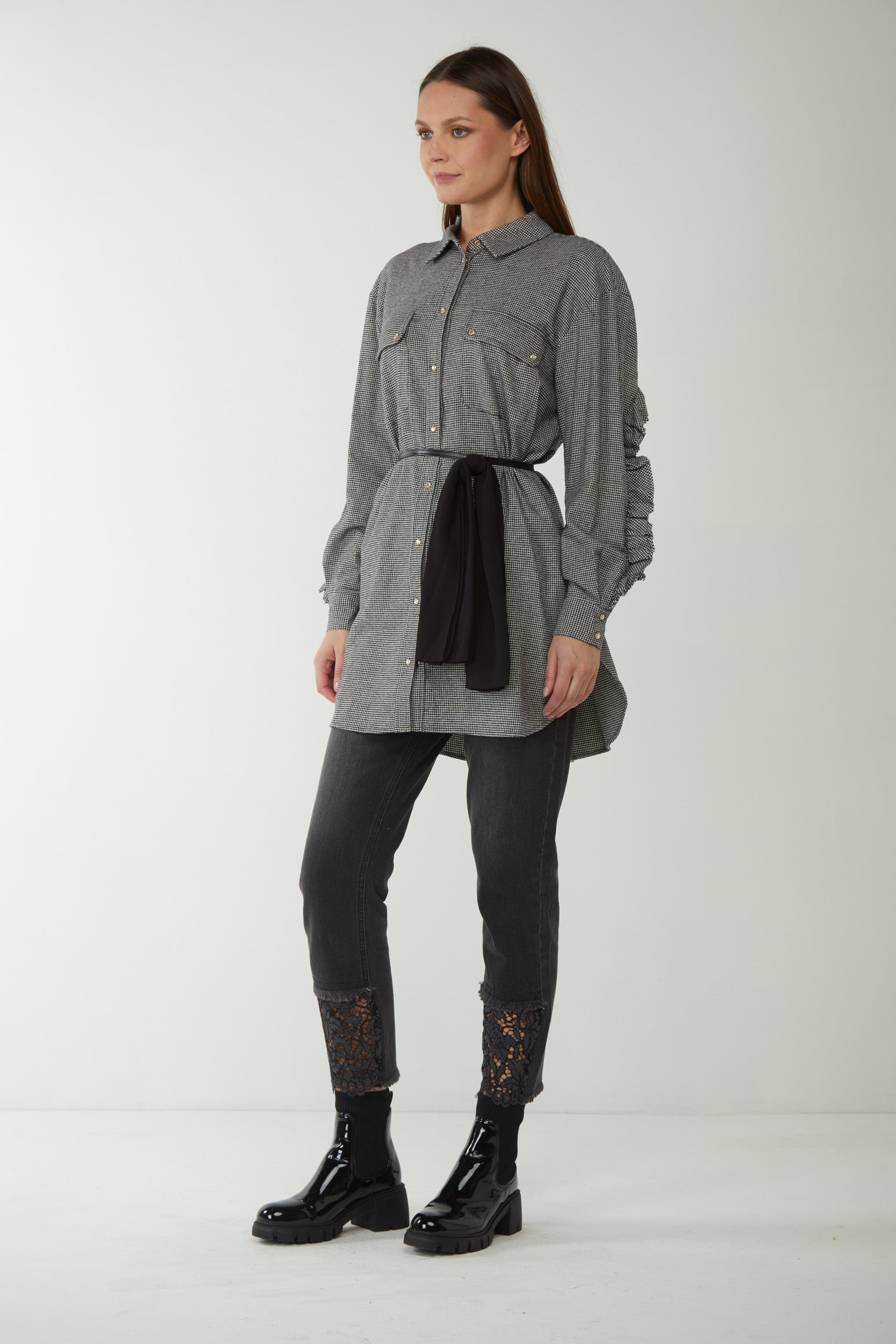 MEIN TWIN TWINSET Camicia Houndstooth