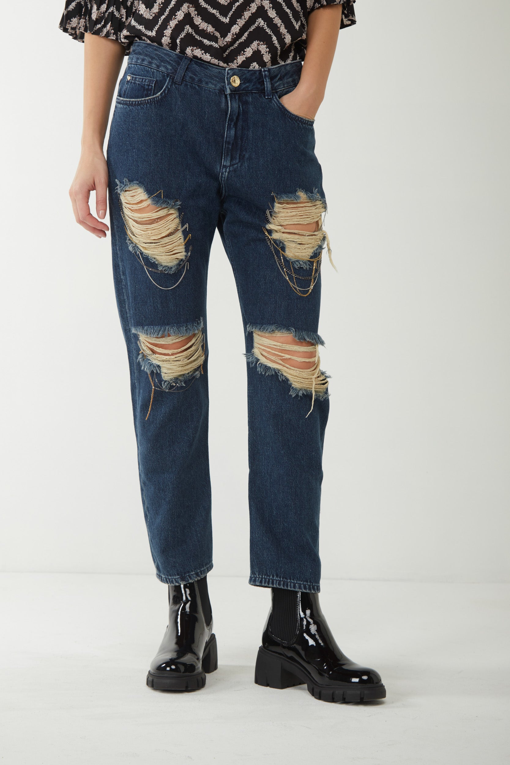 MY TWIN TWINSET Jeans Girlfriend Blau