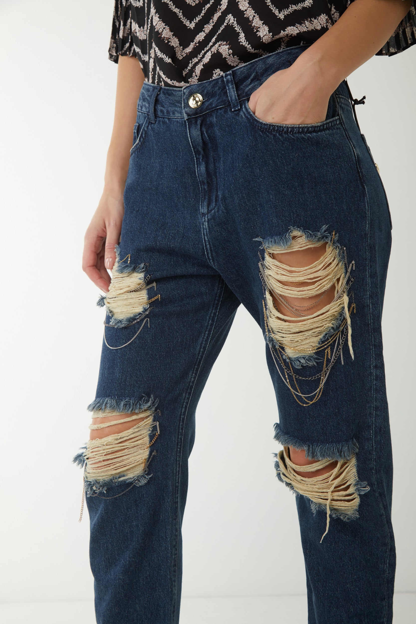 MY TWIN TWINSET Jeans Girlfriend Blau