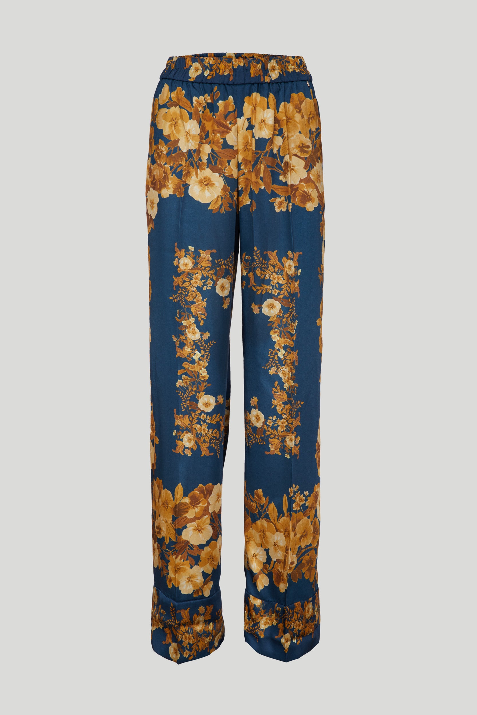 TWINSET Blau Hose mit Schal-Print