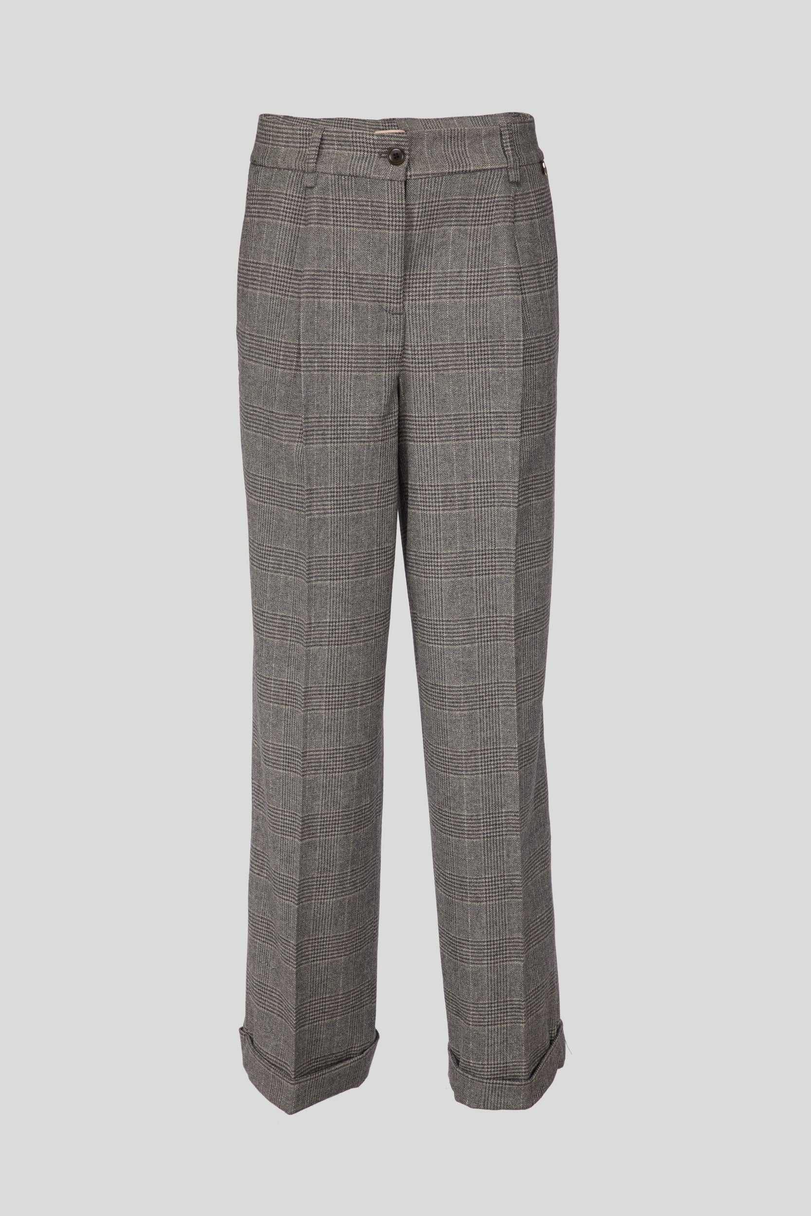 TWINSET Hose mit weitem Bein und Prince-of-Wales-Karomuster