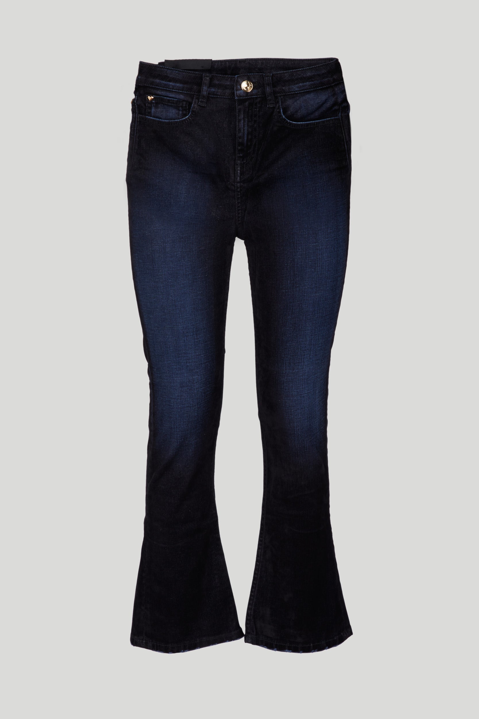 MY TWIN TWINSET Hose mit ausgestelltem Bein in Denim Blau Notte