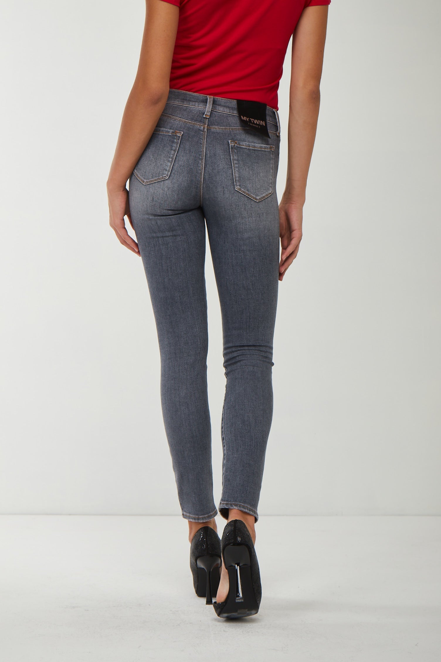 MY TWIN TWINSET Jeans Skinny Grau