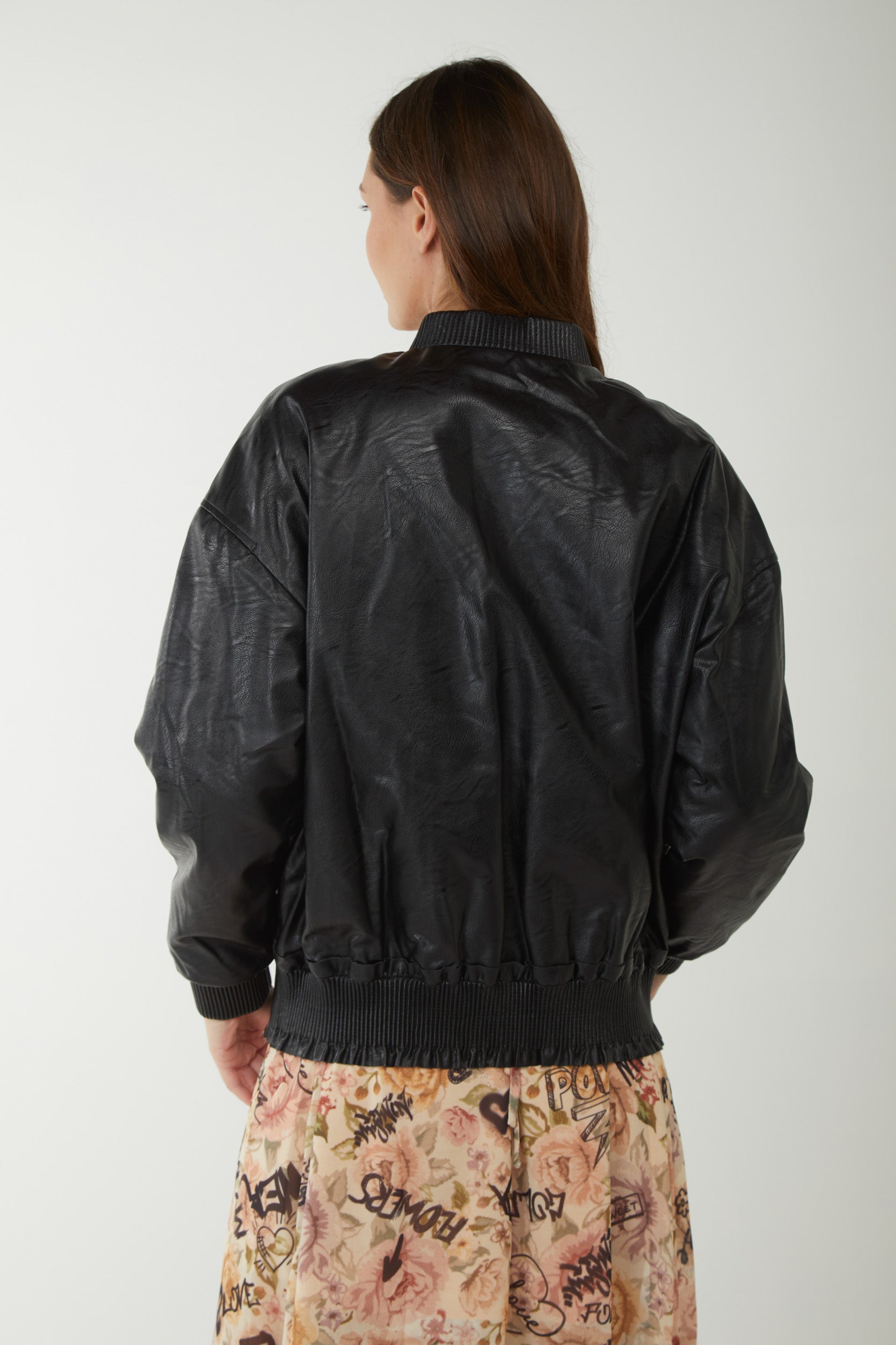 TWINSET Schwarz Öko-Lederjacke