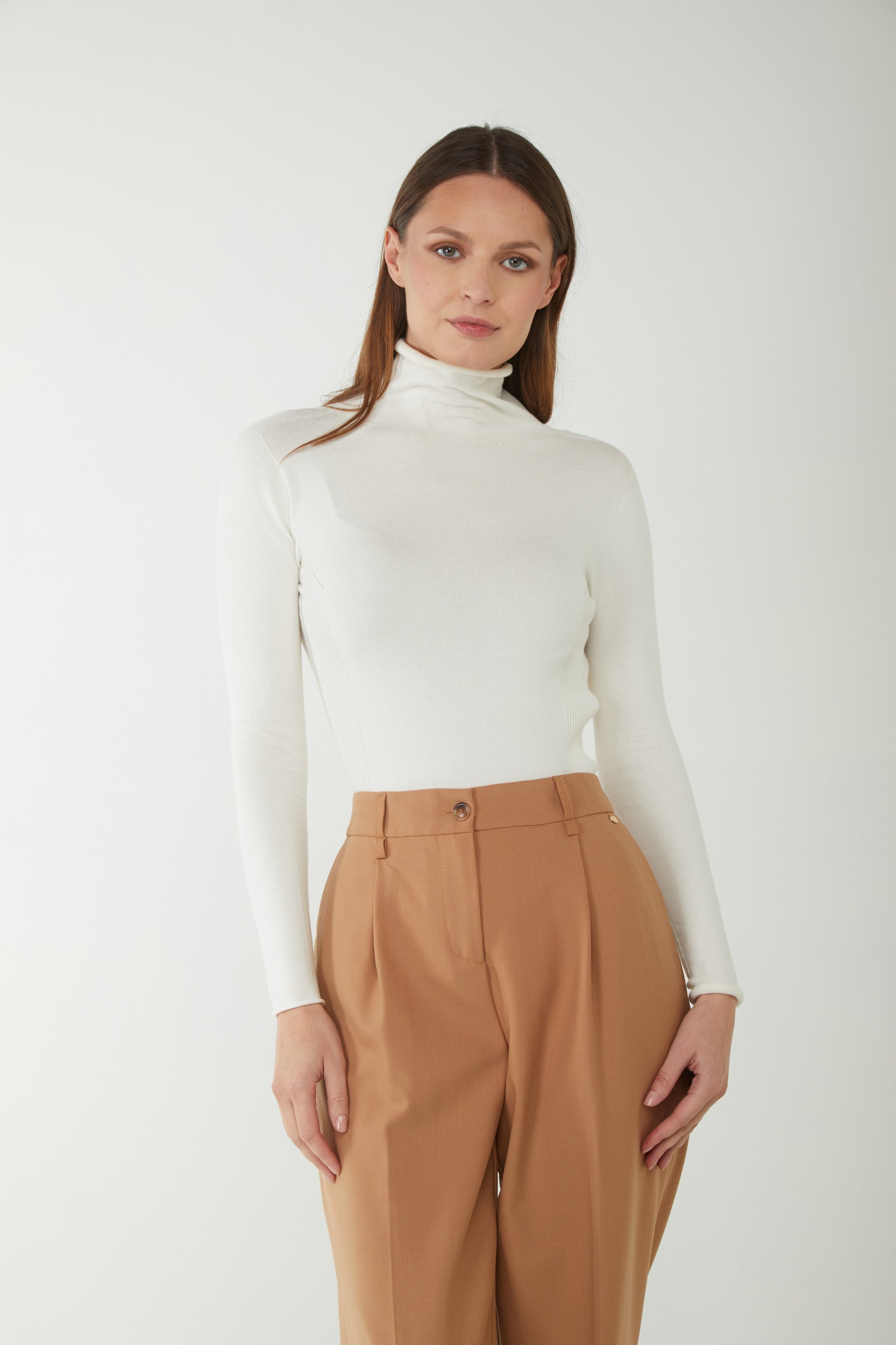 TWINSET Weiße Rollkragen-Body