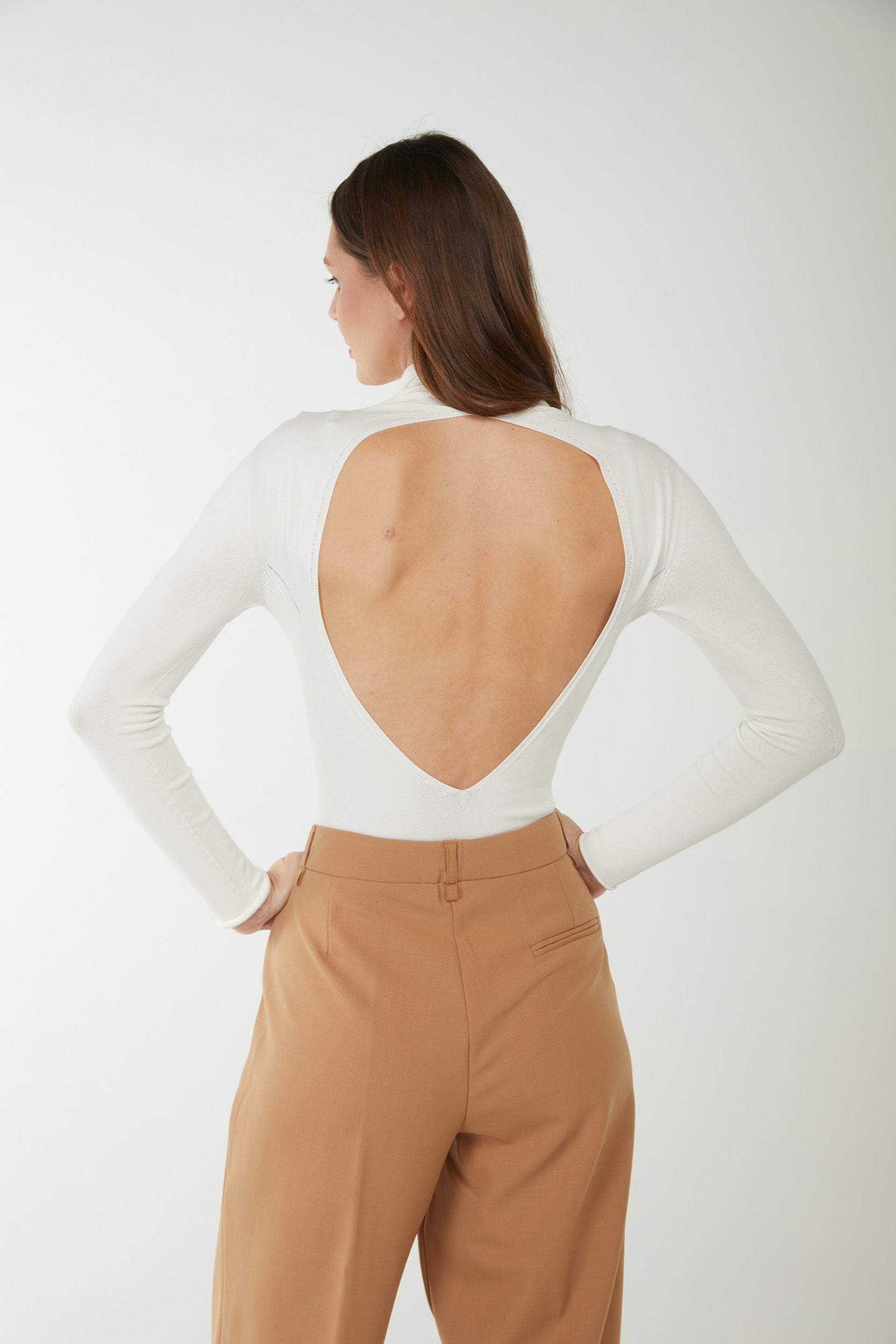 TWINSET Weiße Rollkragen-Body