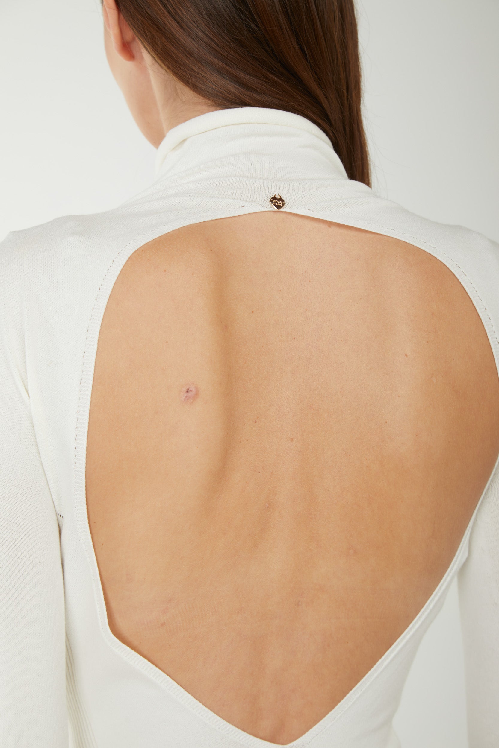 TWINSET Weiße Rollkragen-Body