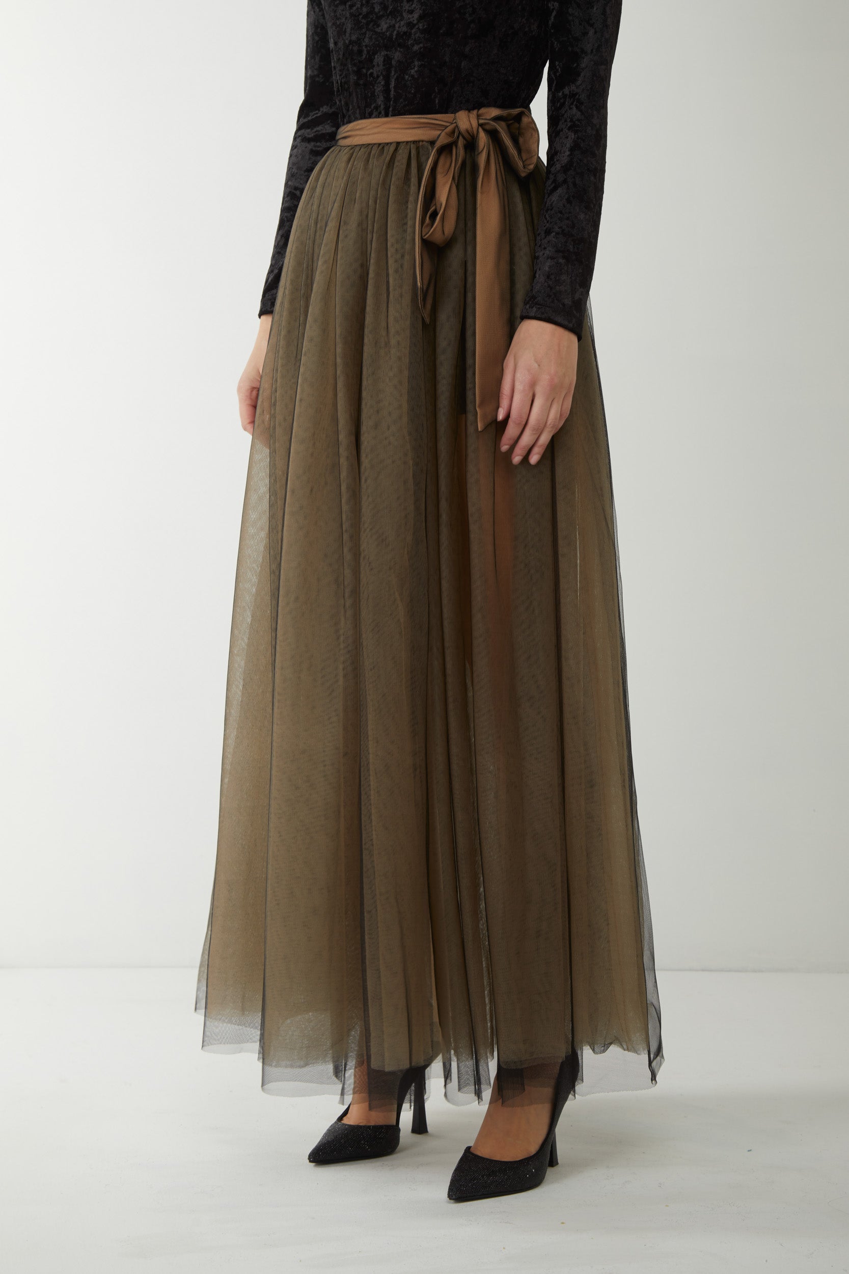 TWINSET Rock Tüllrock mit Schleife an der Taille