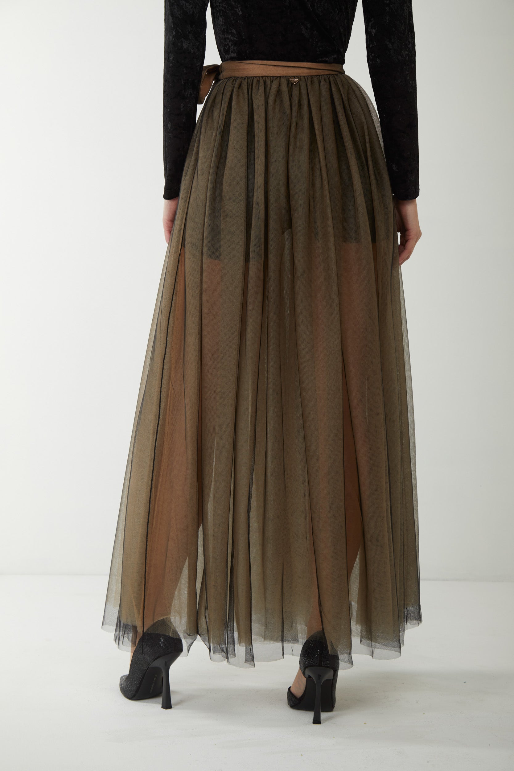 TWINSET Rock Tüllrock mit Schleife an der Taille