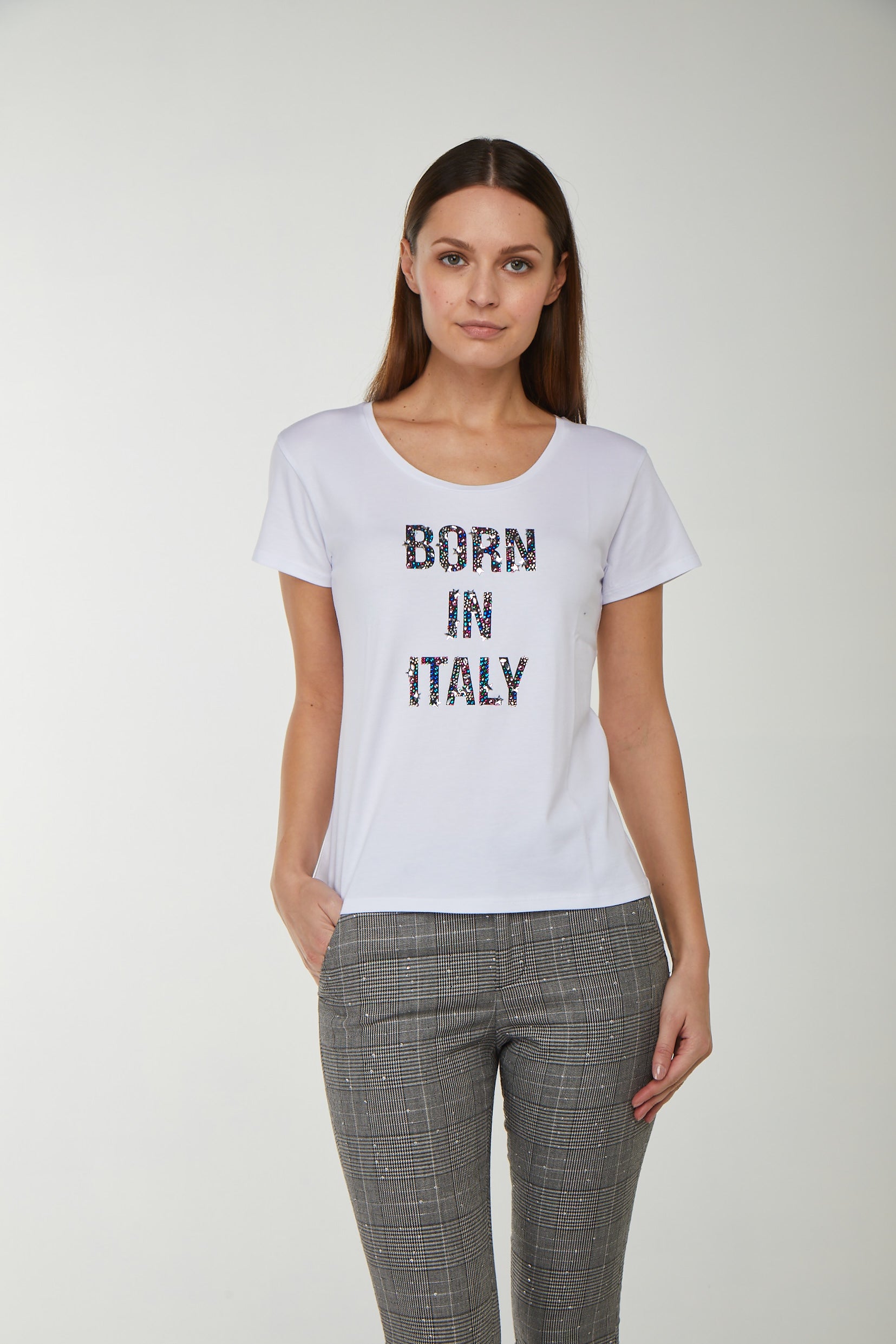 LIU JO T-Shirt mit Sritta Glitter Mehrfarbig