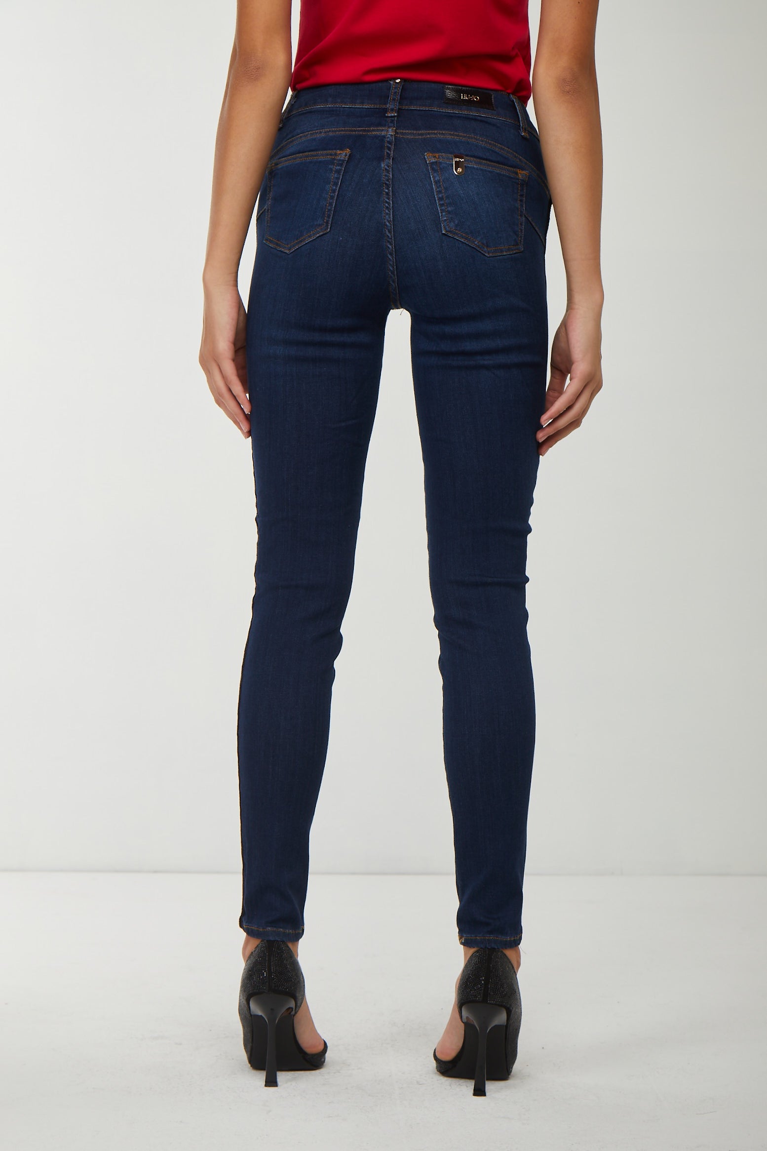 LIU JO Jeans mit Riga-Strass