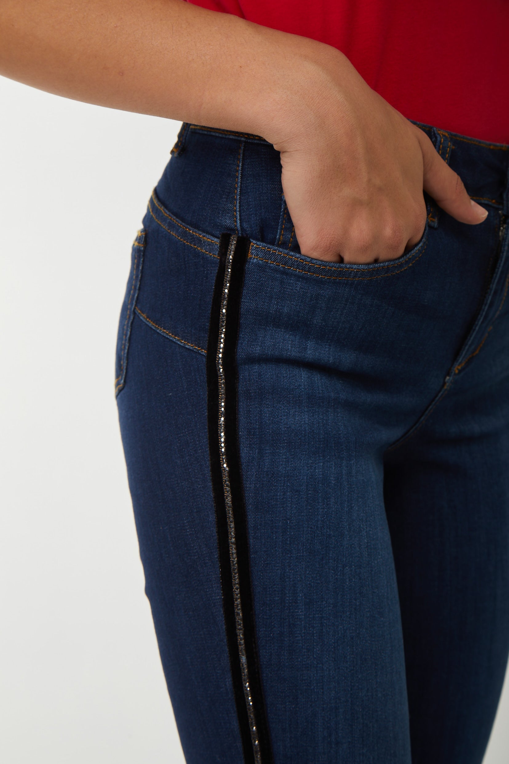 LIU JO Jeans mit Riga-Strass