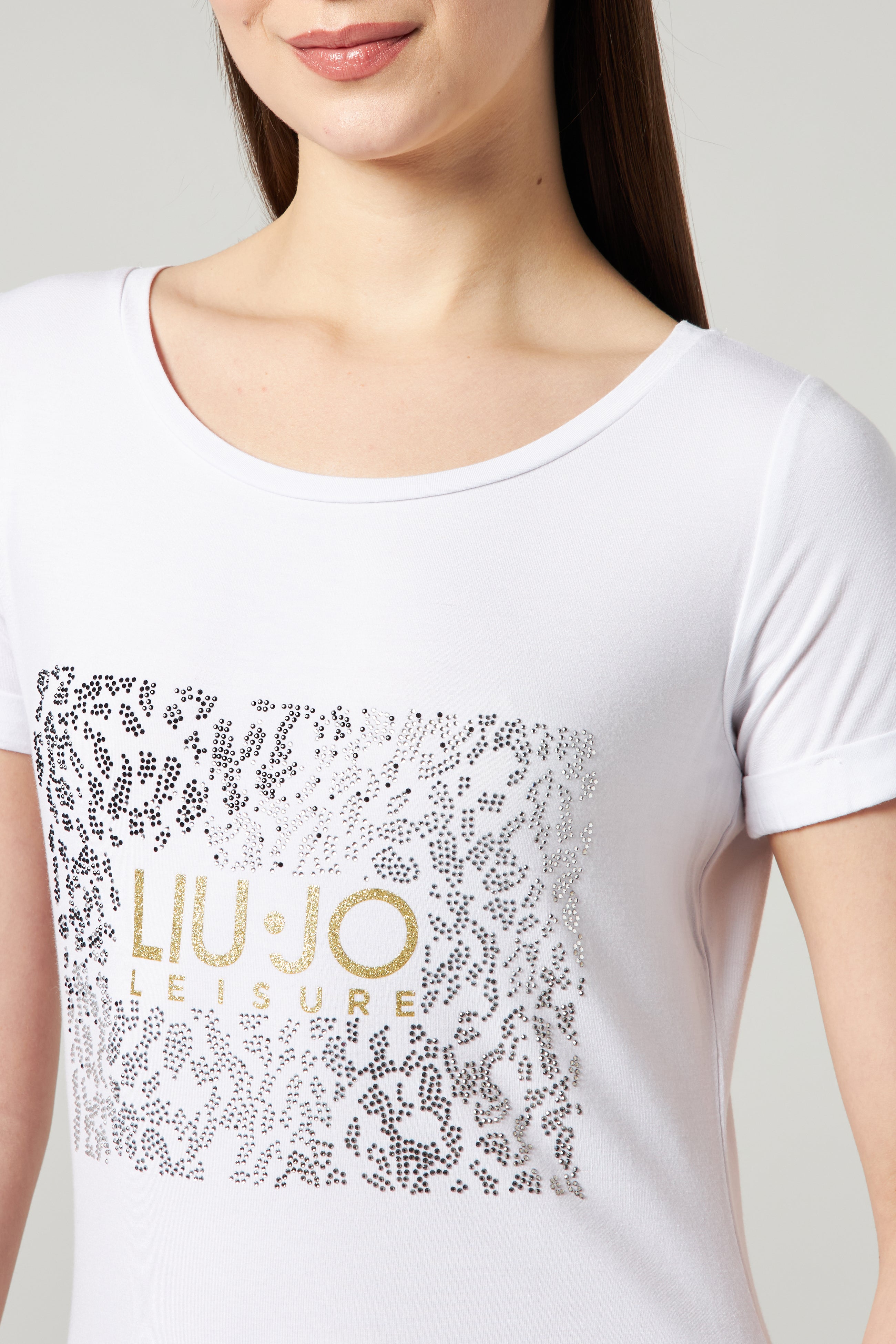 LIU JO T-Shirt Weiße mit Strass