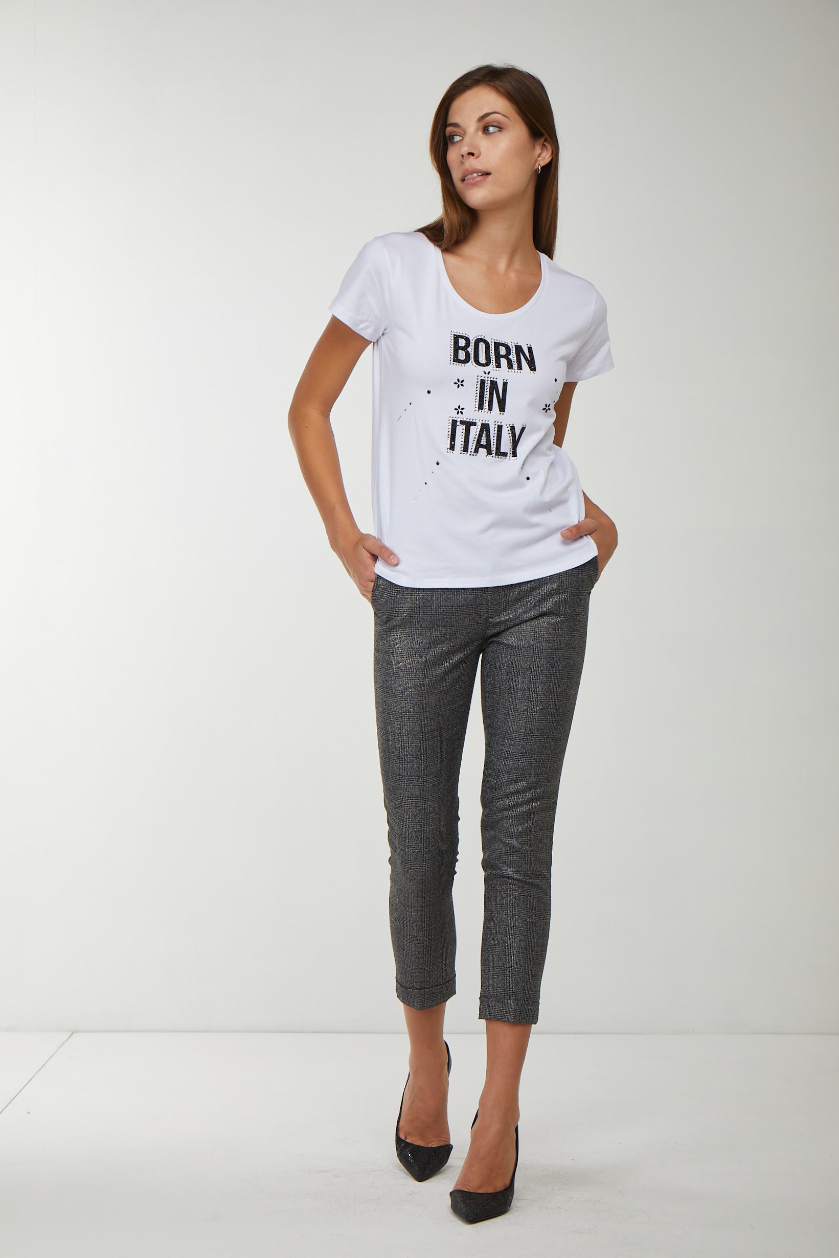 LIU JO T-Shirt mit Glitzerschriftzug