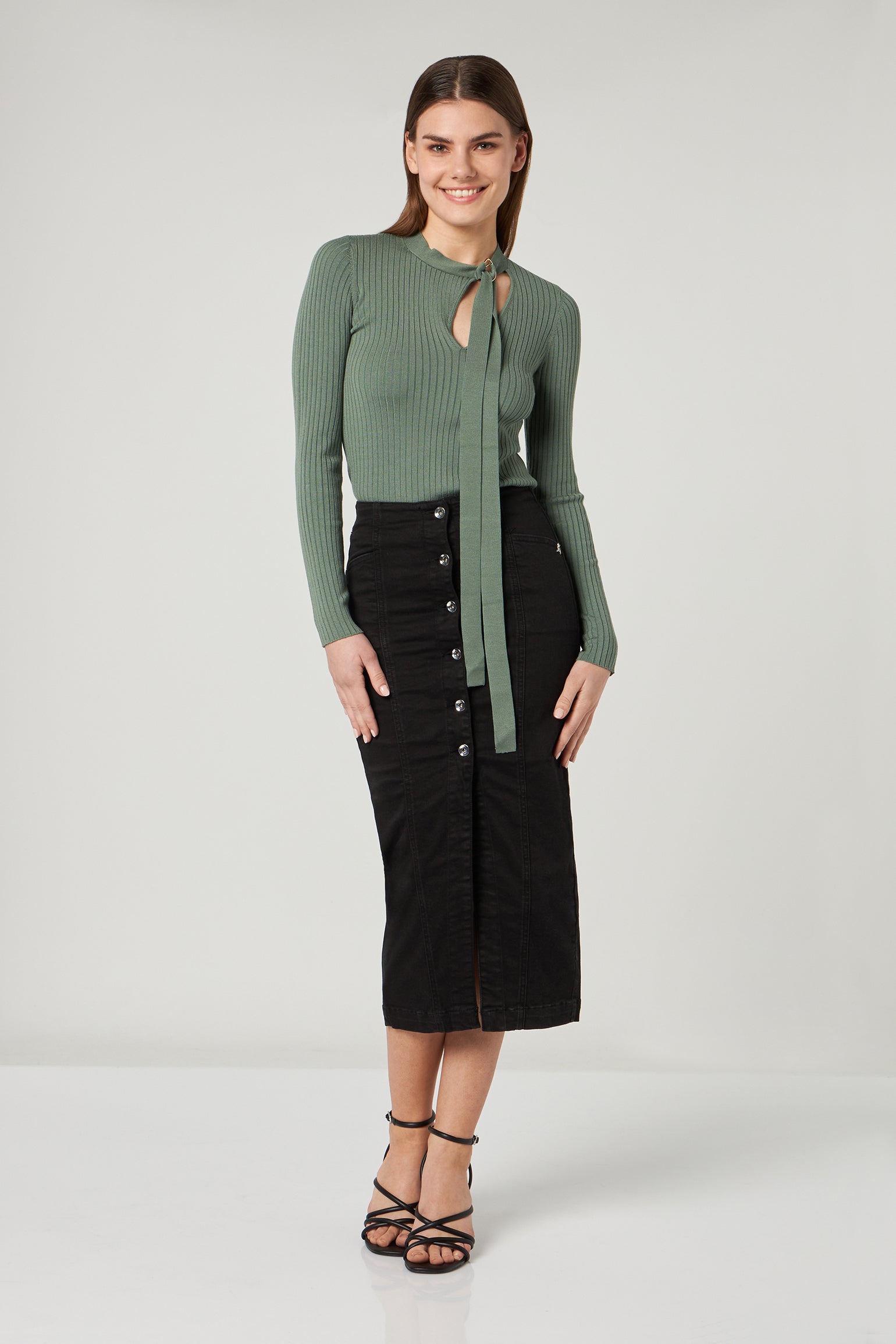 PATRIZIA PEPE Schwarz Jeans Rock