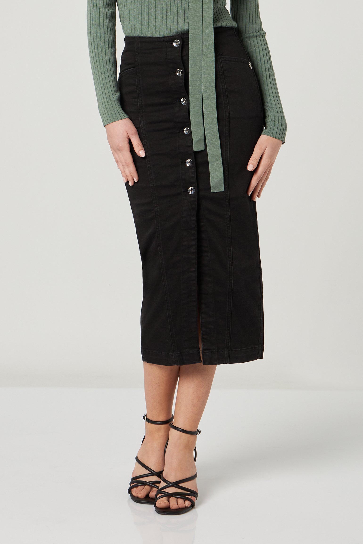 PATRIZIA PEPE Schwarz Jeans Rock