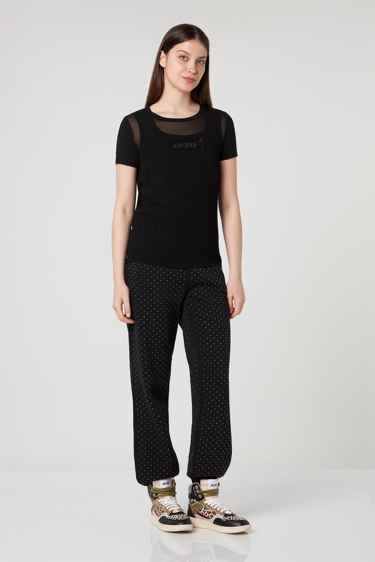 PATRIZIA PEPE Schwarz Love T-Shirt