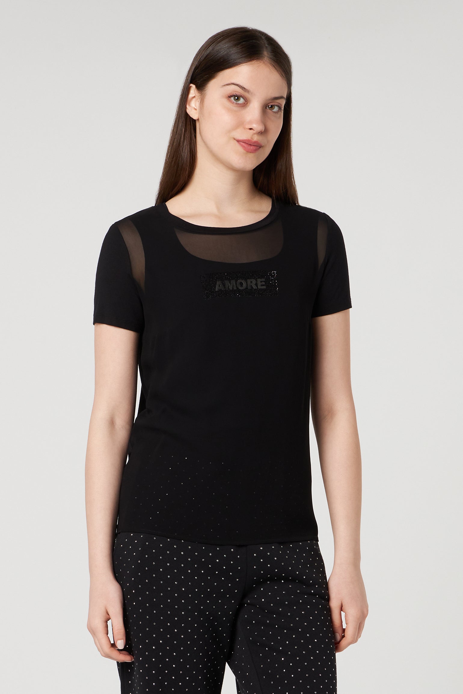 PATRIZIA PEPE Schwarz Love T-Shirt