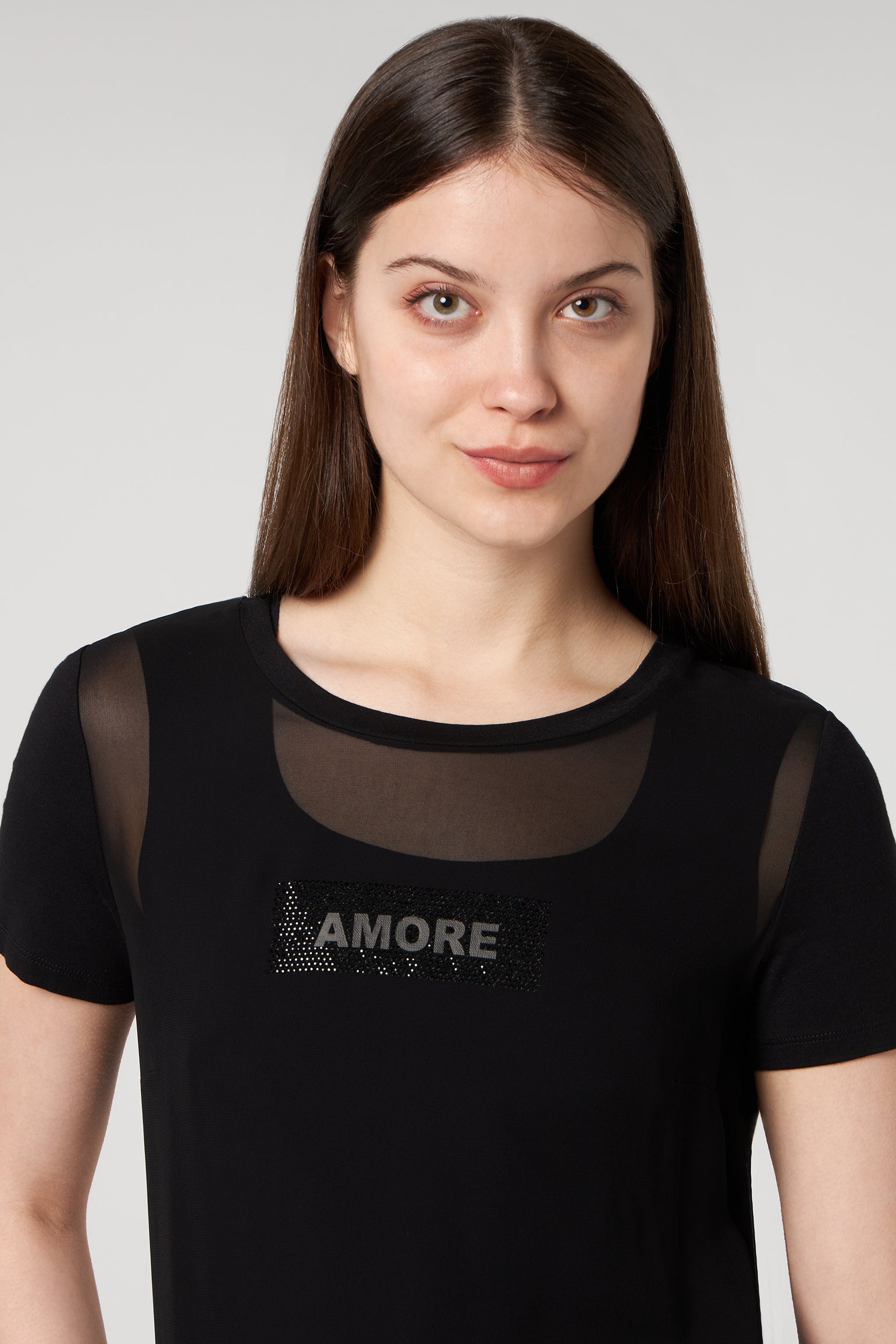 PATRIZIA PEPE Schwarz Love T-Shirt