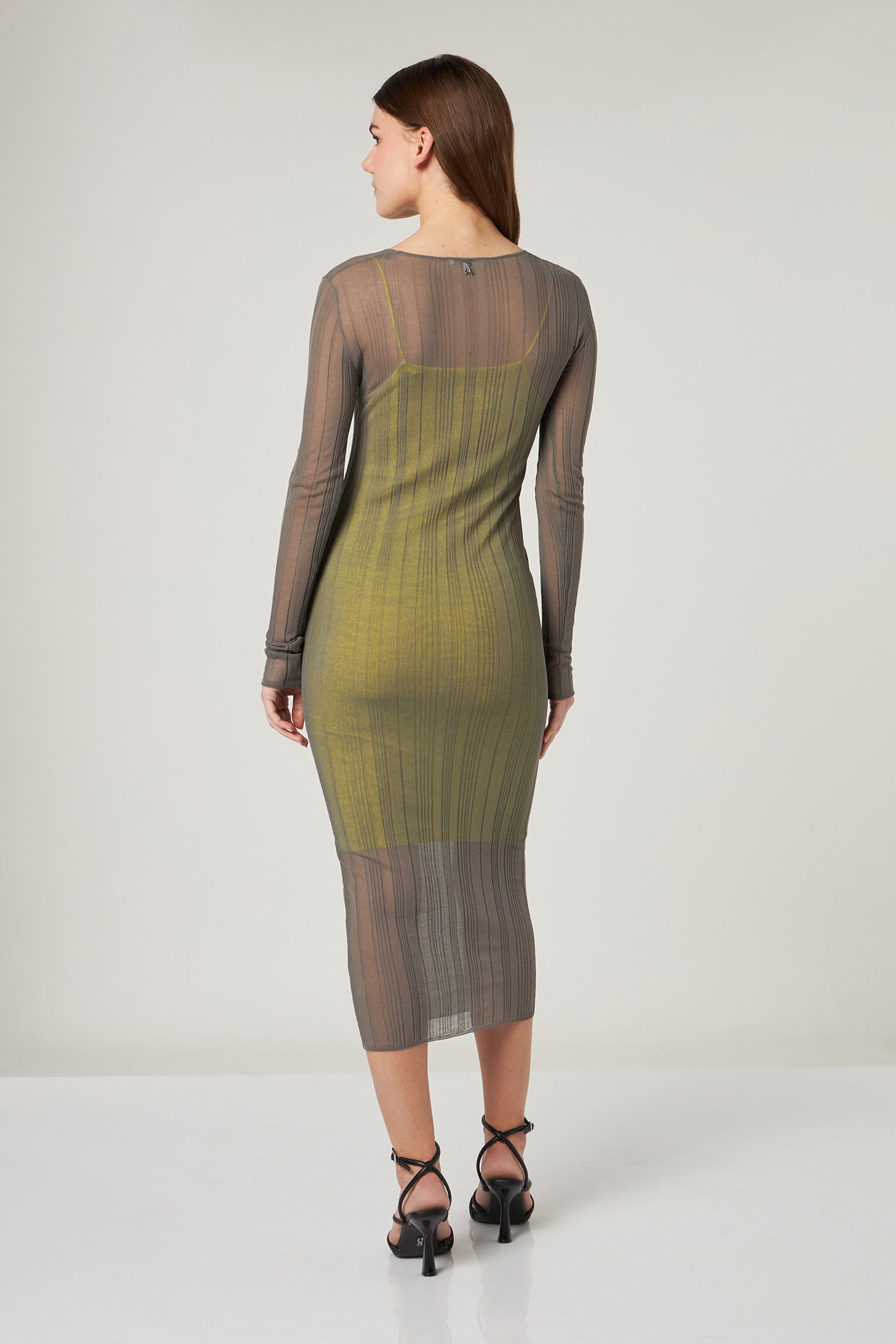 PATRIZIA PEPE Graues Citrus Longuette-Kleid