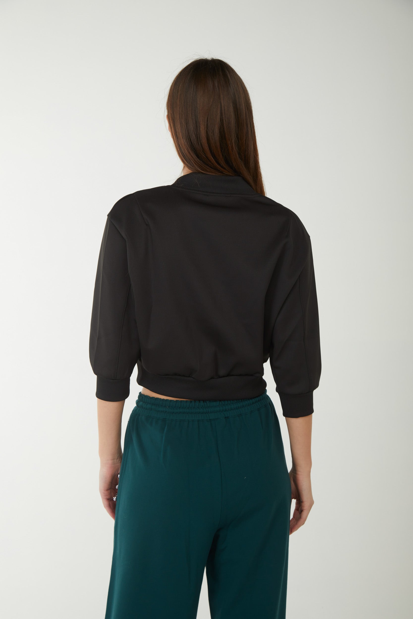 EMPORIO ARMANI Schwarz Sweatshirt mit Reißverschluss