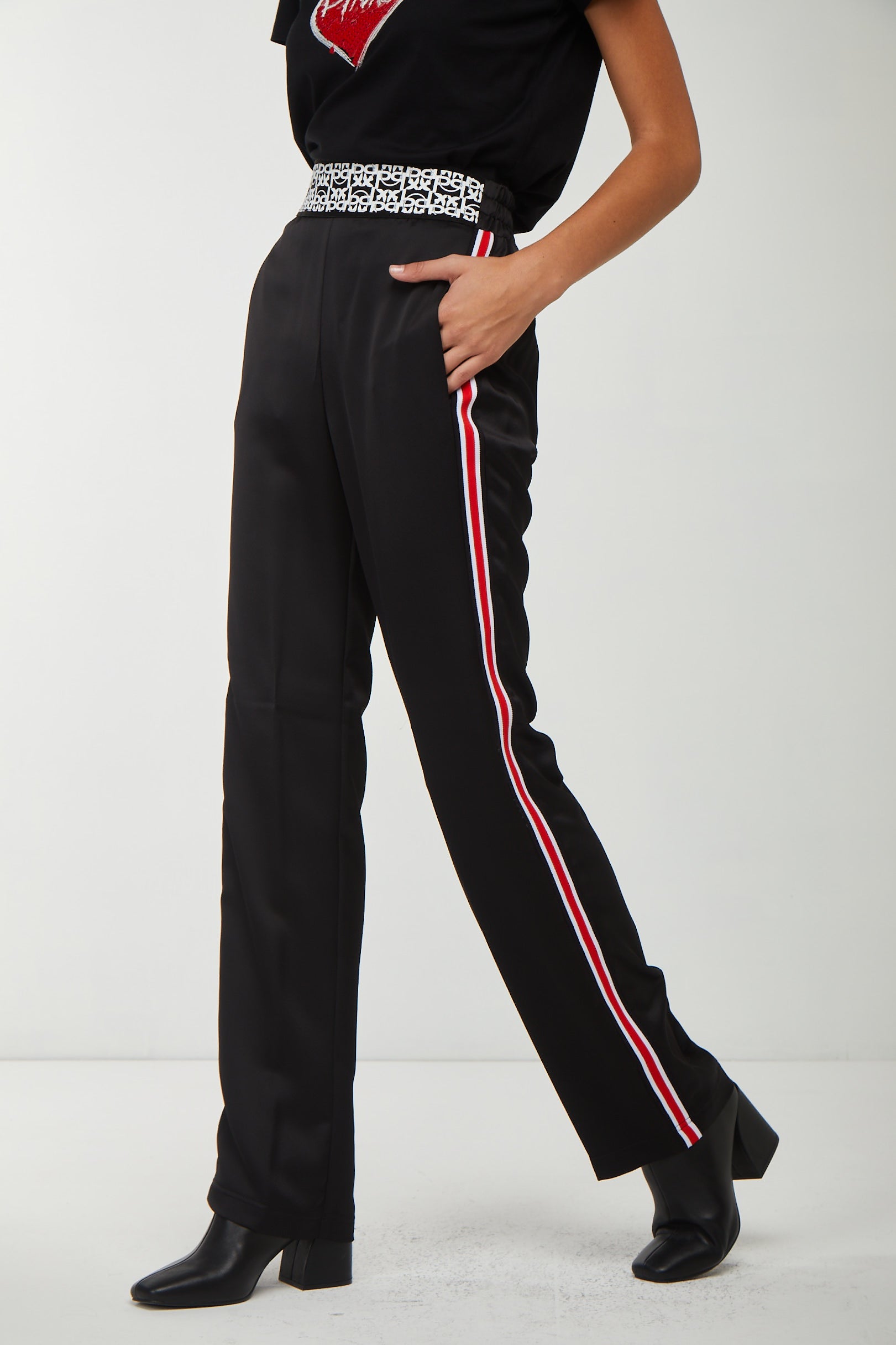 PINKO-Hose mit Schwarz Seitenbändern