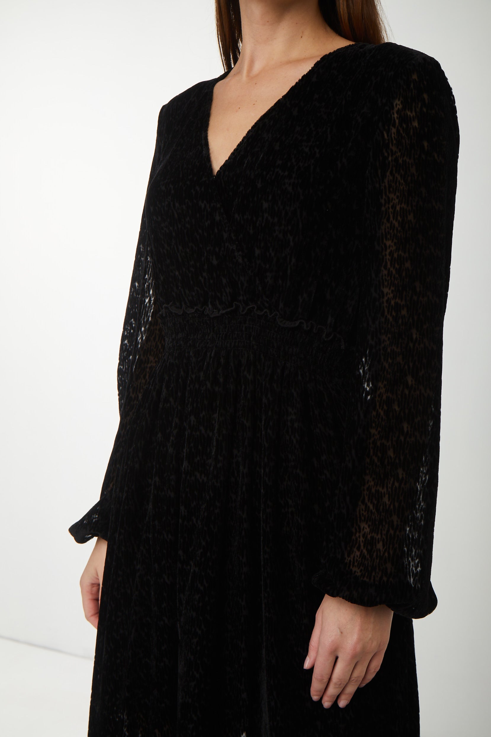 LIU JO Langes Schwarz Samtkleid