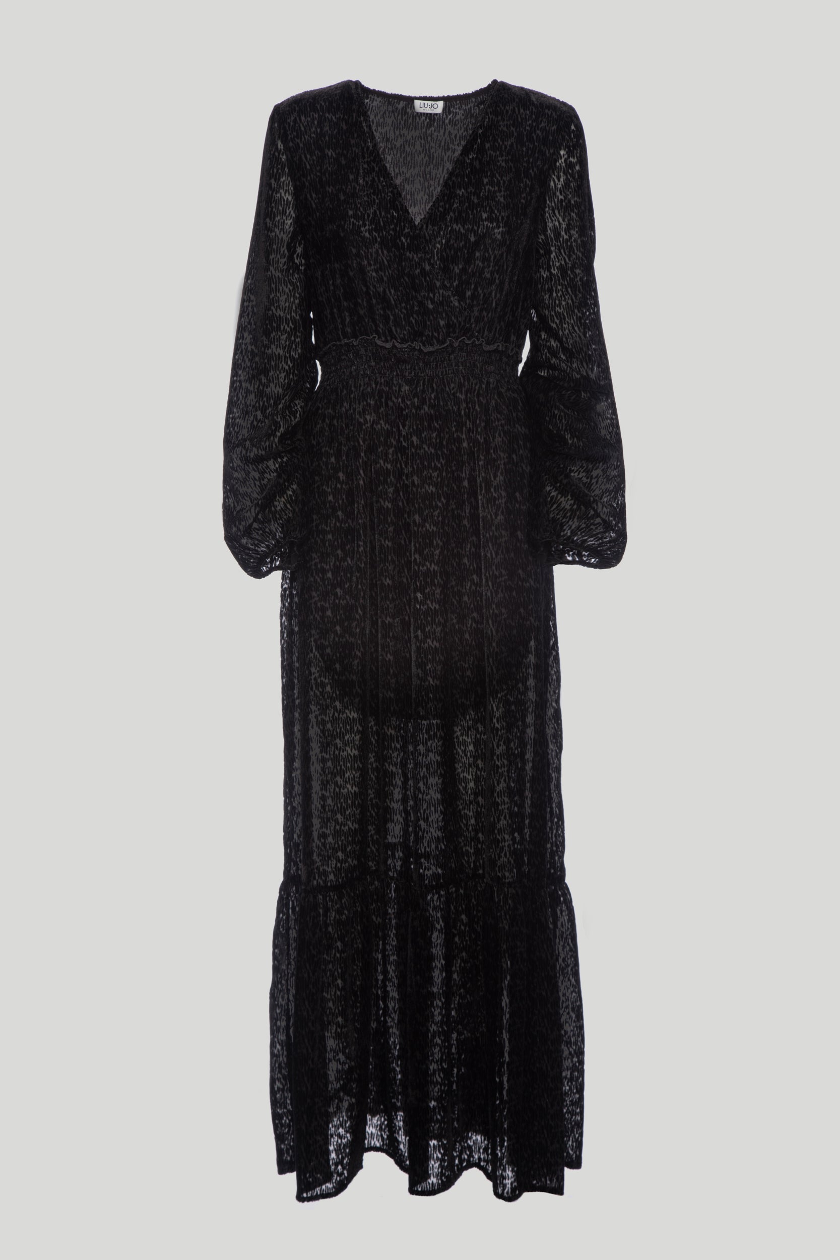 LIU JO Langes Schwarz Samtkleid