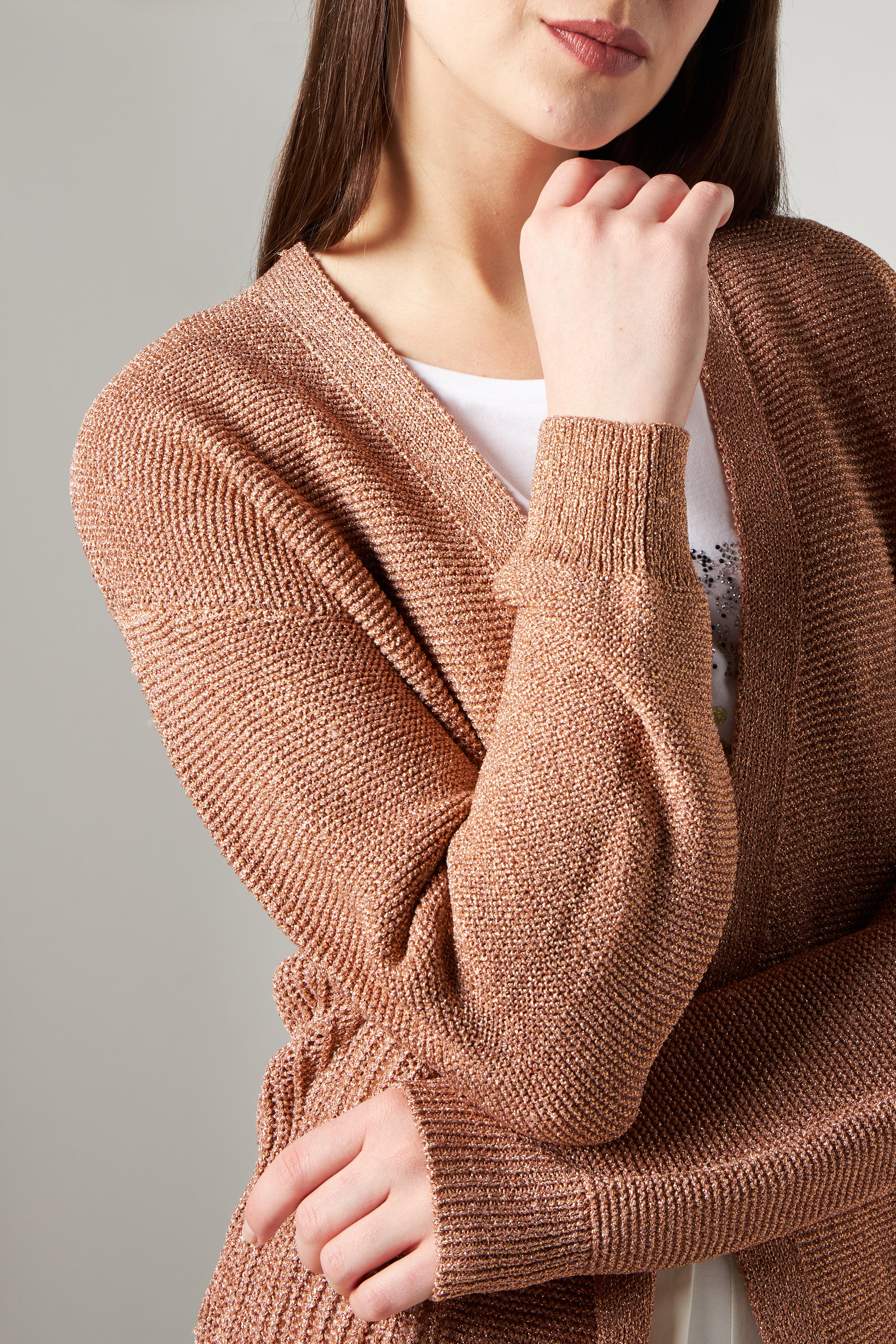 LIU JO Lurex-Strickjacke