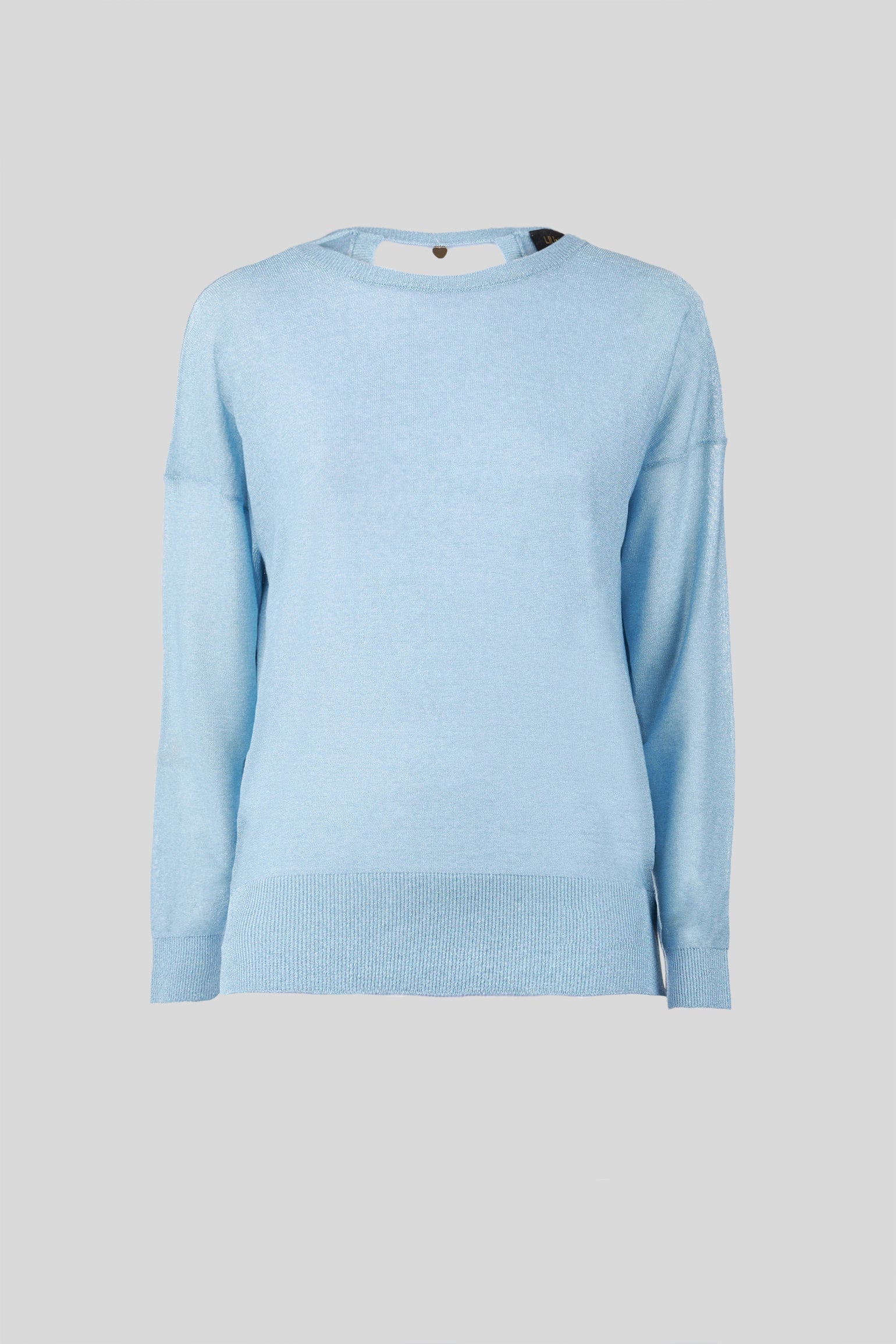 LIU JO Hellblauer Lurex-Pullover