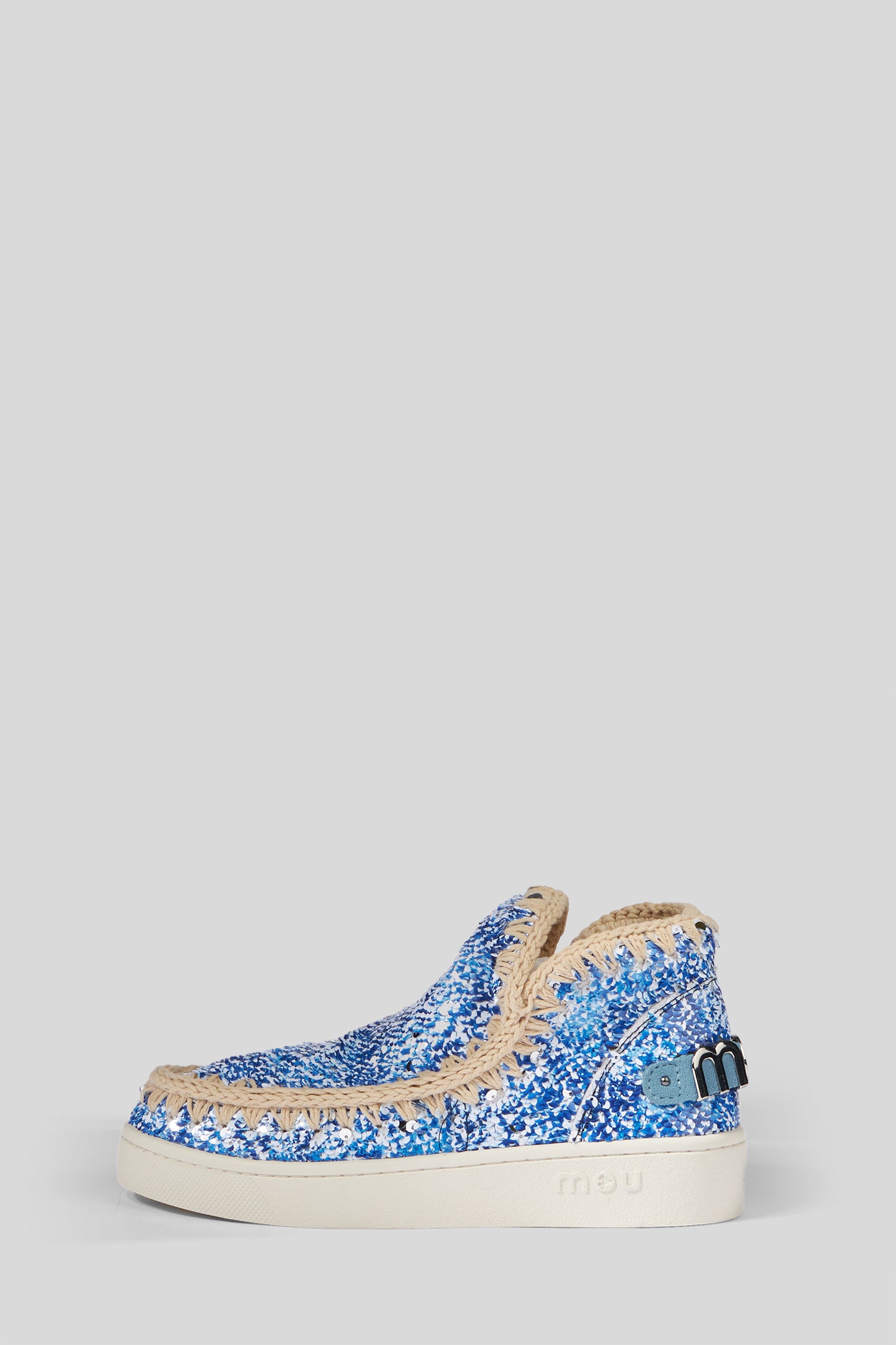 Mou Summer Eskimo Bedruckte Pailletten Sneaker Blau