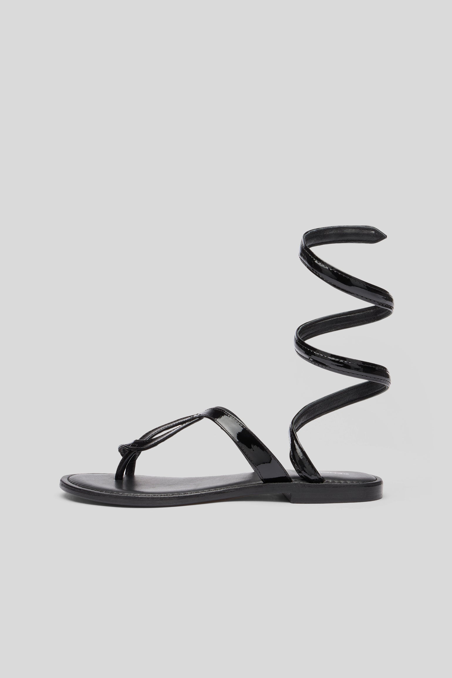 CB FUSION Wickelsandale aus Schwarz Leder