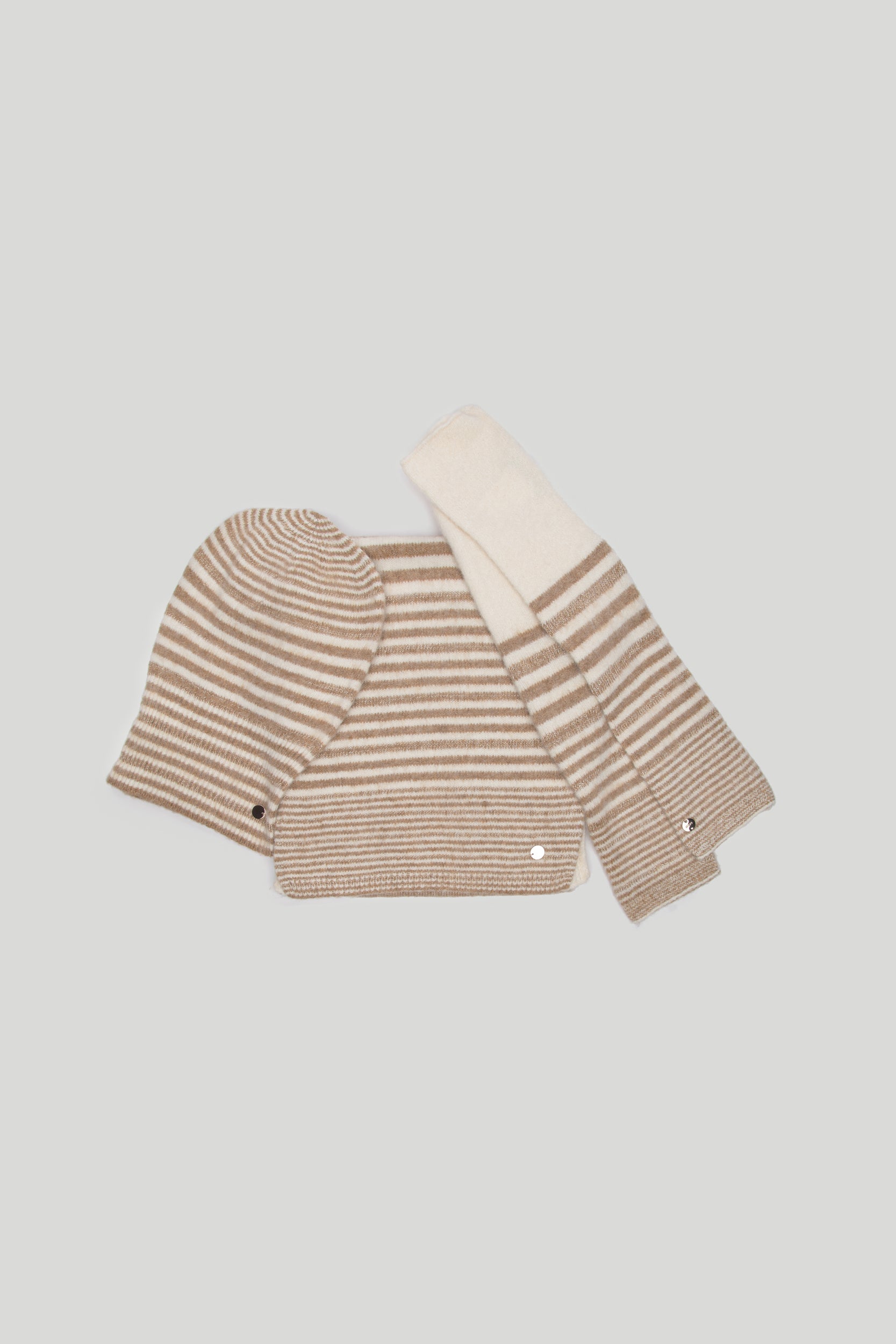 LIU JO Koordinierter Cappuccino-gestreifter Pullover