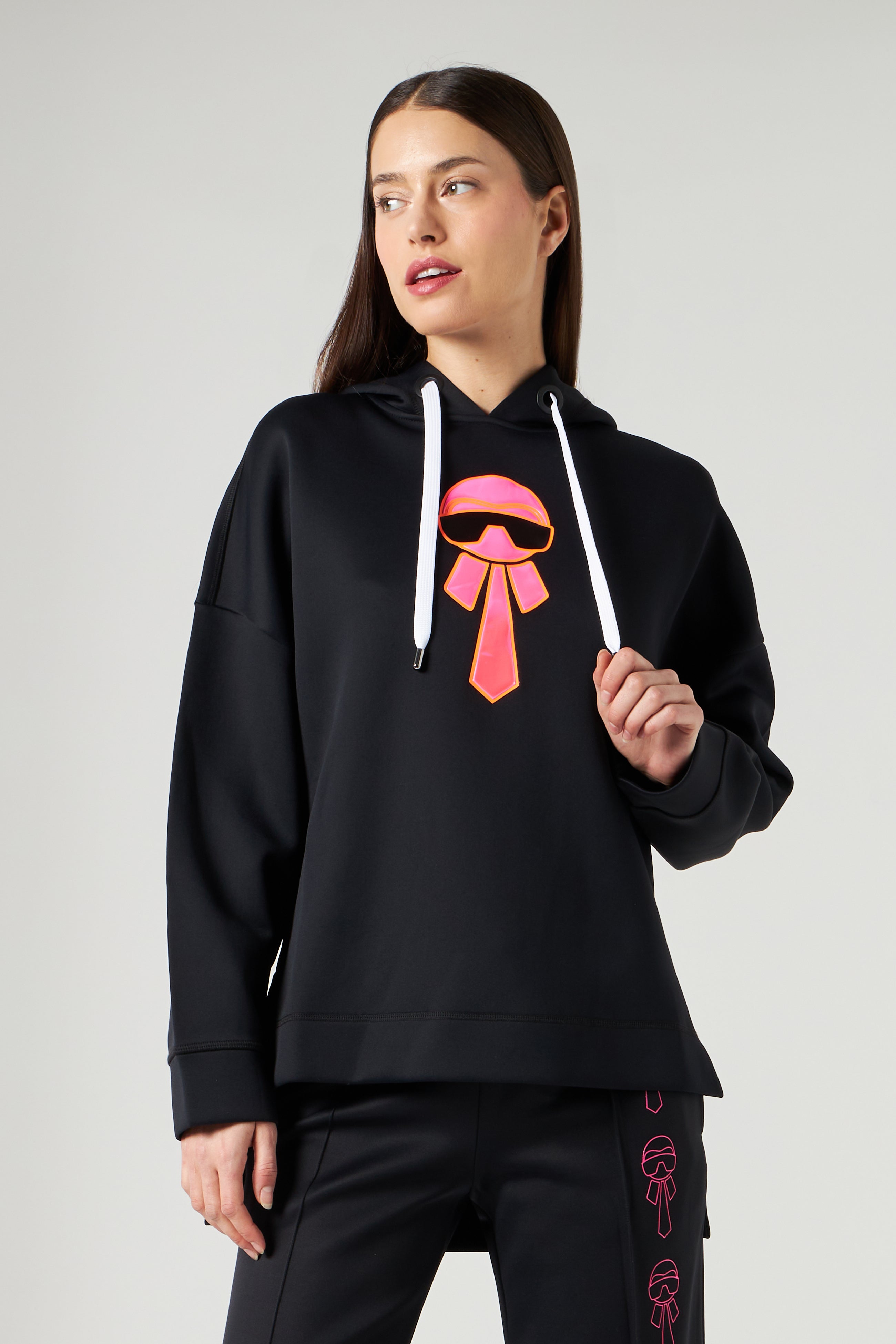 FENDI Schwarz Sweatshirt mit Karlito-Print
