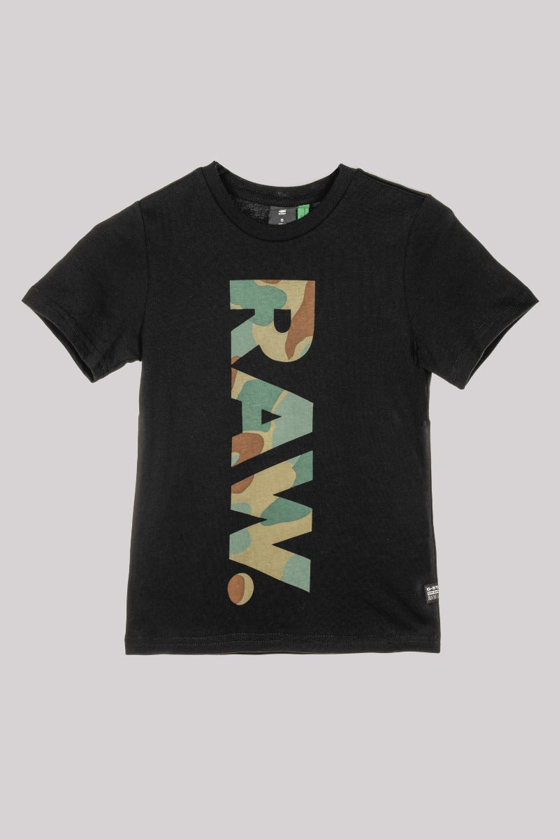 G-STAR RAW T-Shirt Schwarz mit Camouflage-Druck