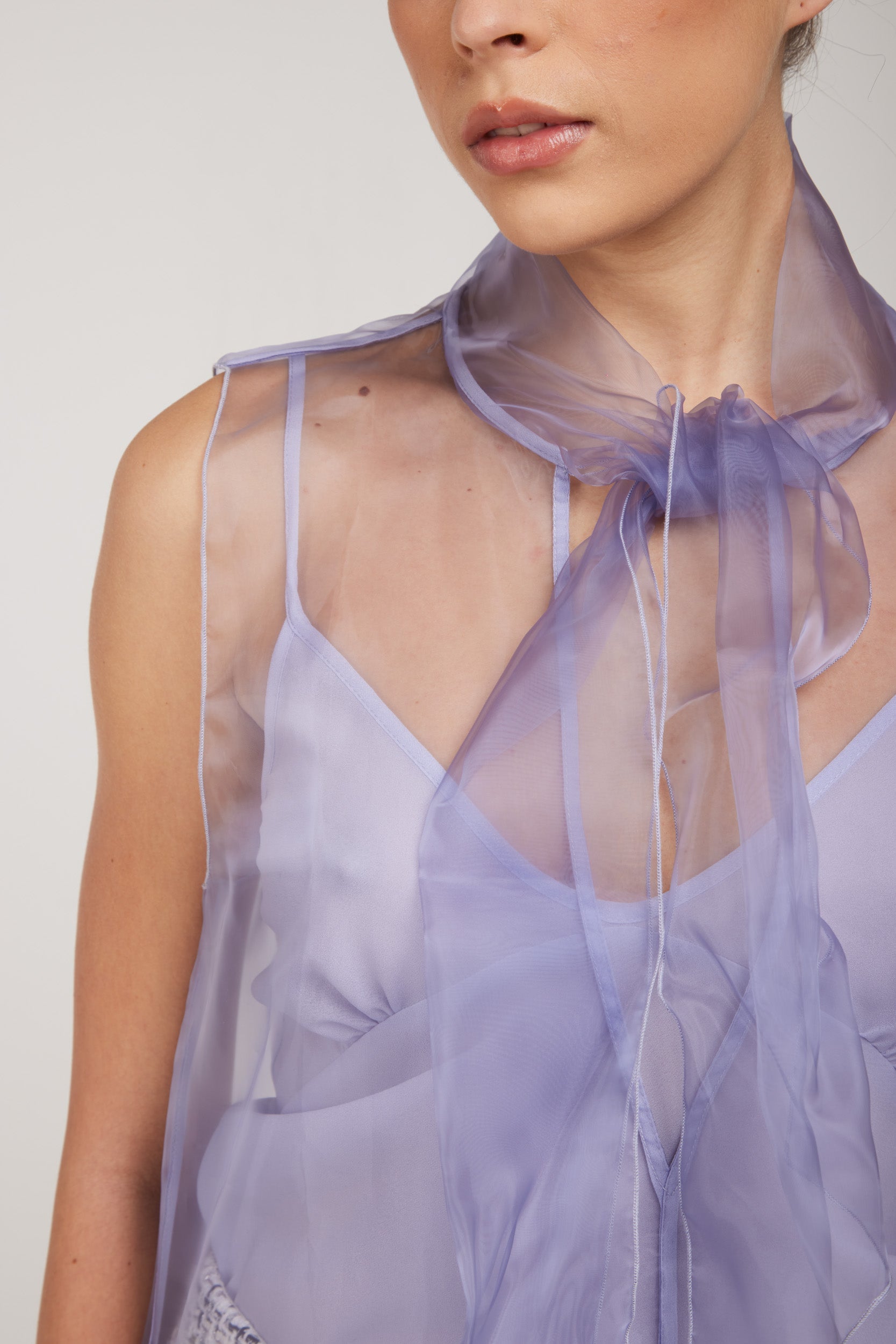 PATRIZIA PEPE Fliederbluse mit Schleife