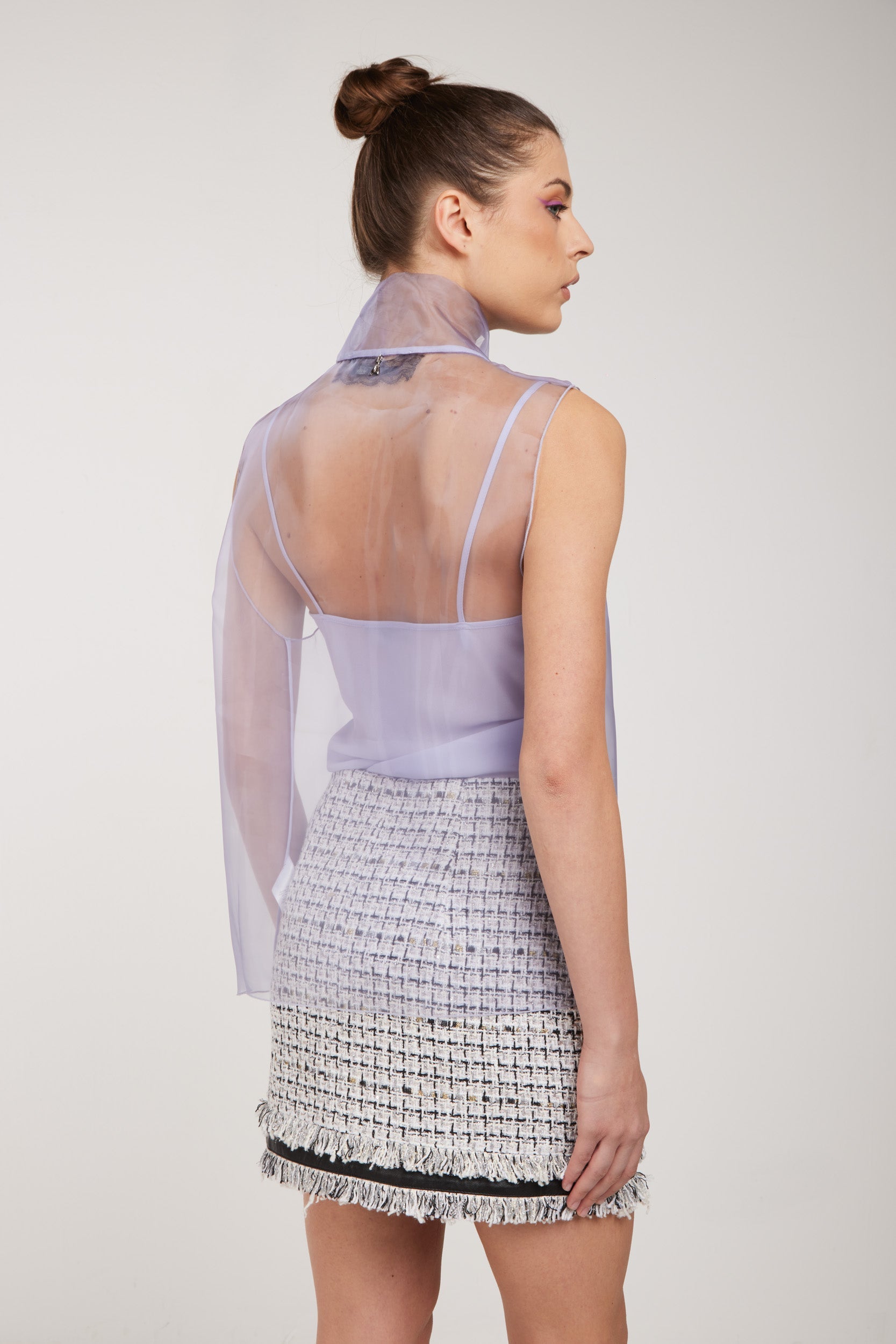 PATRIZIA PEPE Fliederbluse mit Schleife