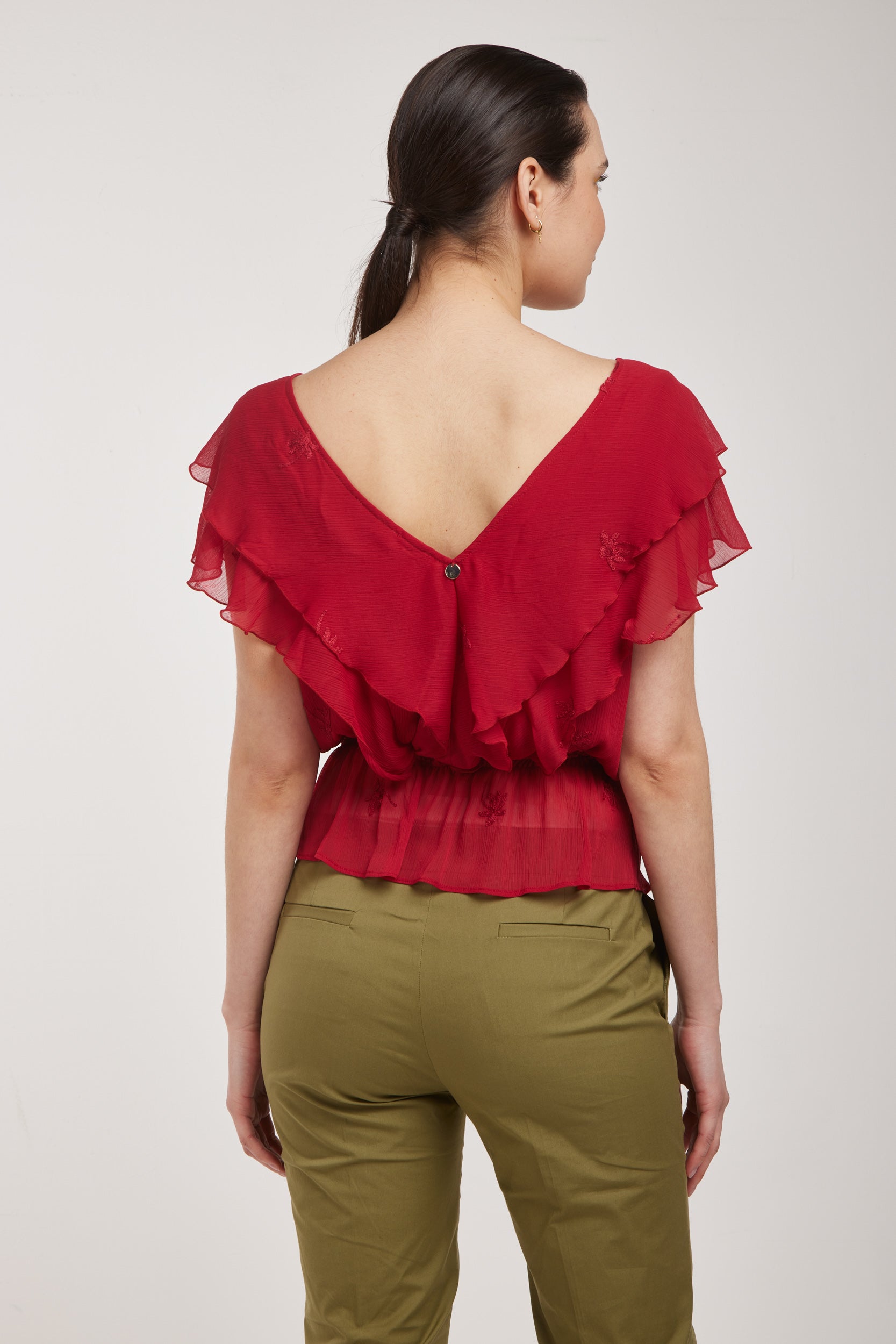 TWINSET Grüne Zigarettenhose