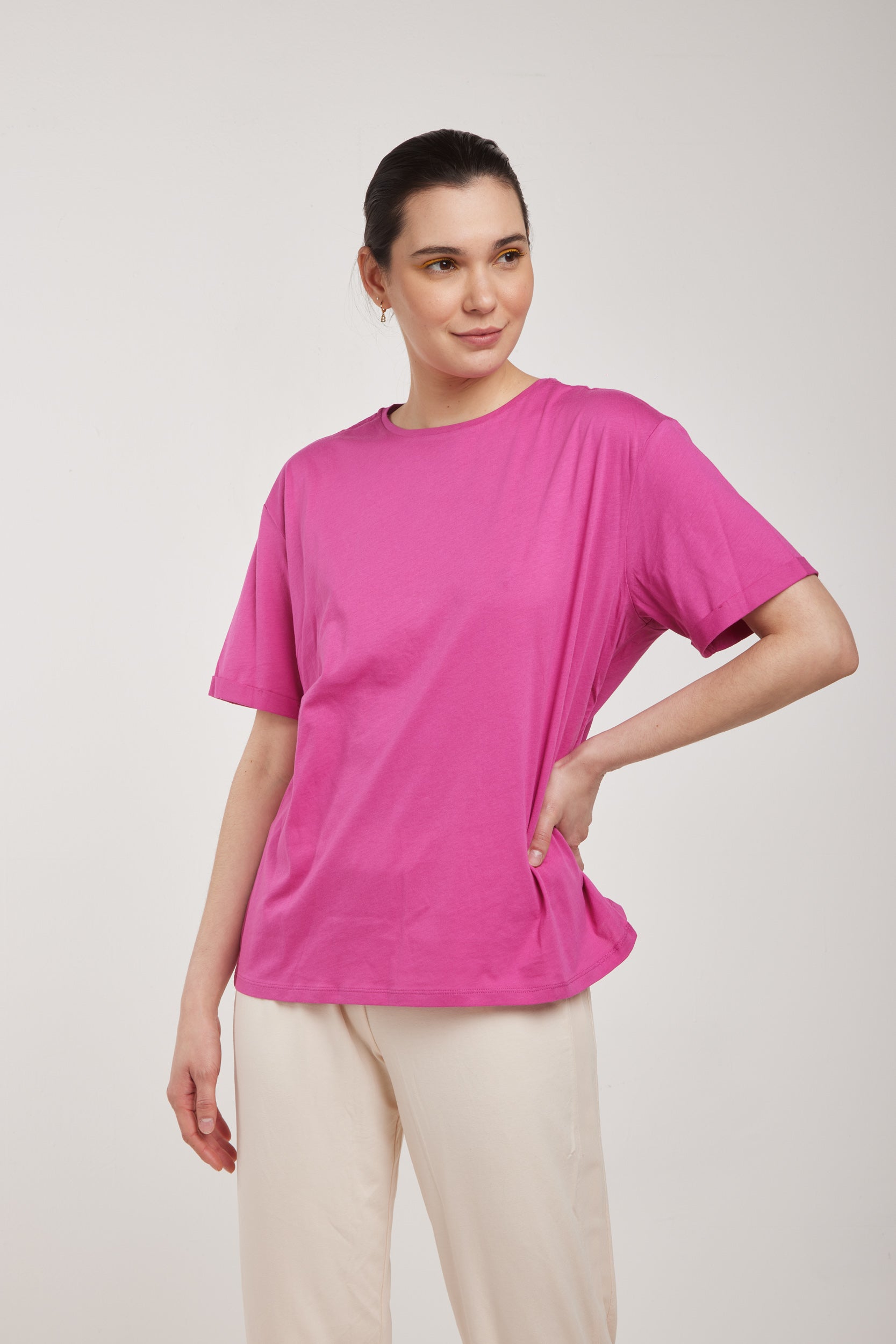 PATRIZIA PEPE T-Shirt Oversize Fuchsie