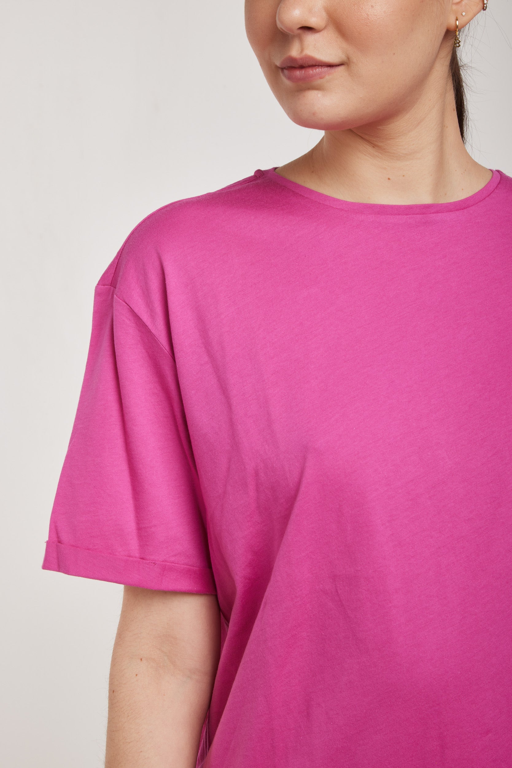 PATRIZIA PEPE T-Shirt Oversize Fuchsie