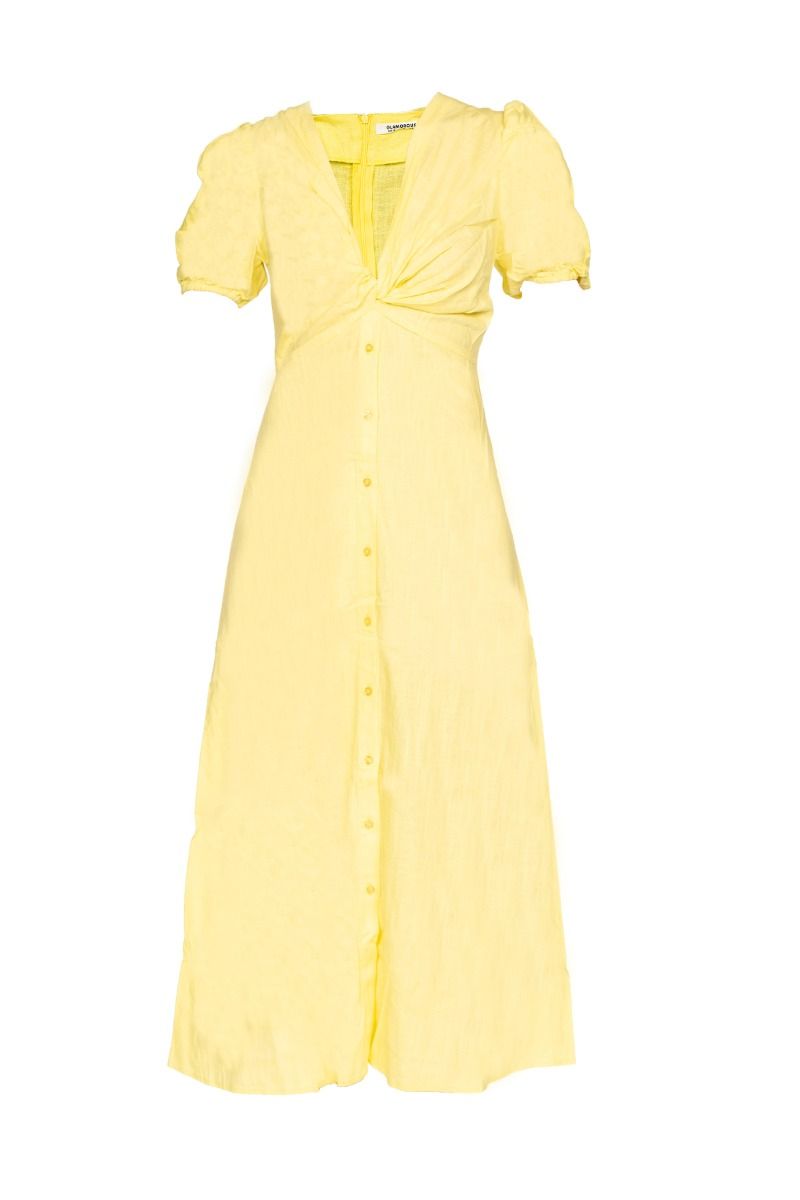 GLAMOURÖSES Gelbe Midikleid