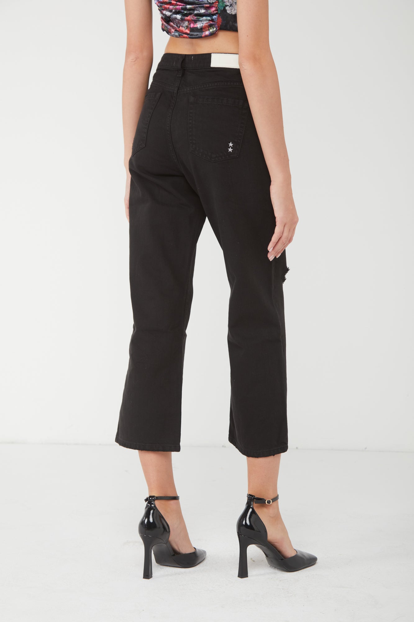 Icon Denim Mom-Jeans Chloe Schwarz