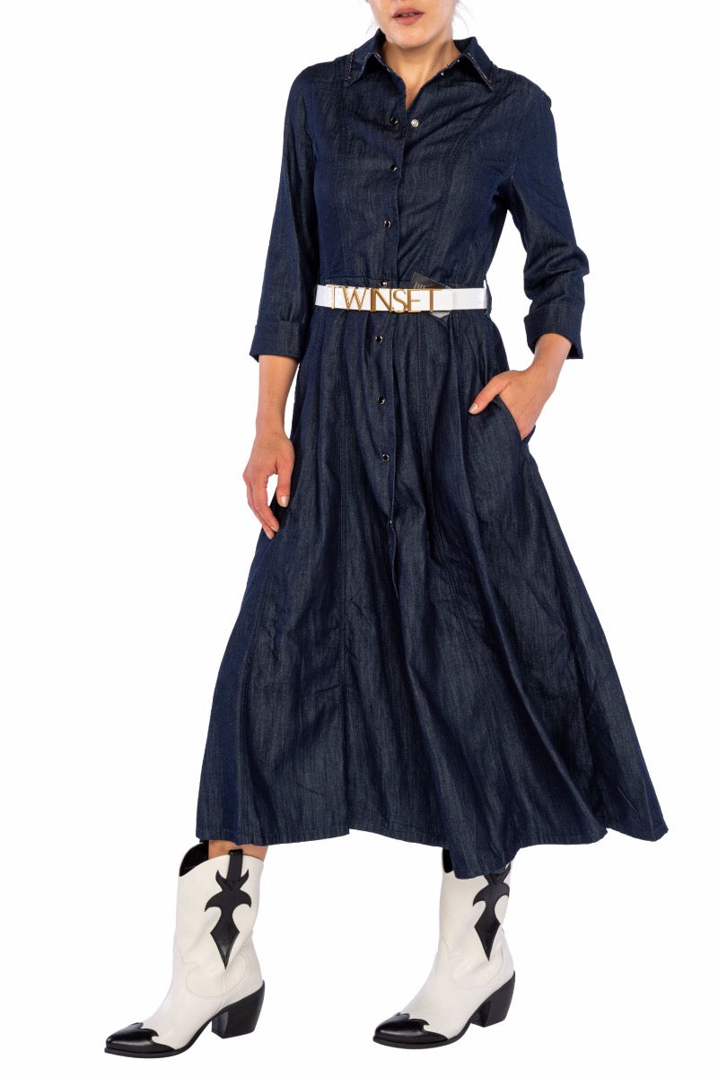 MY TWIN TWINSET Texan- Stiefel aus zweifarbigem Kunstleder