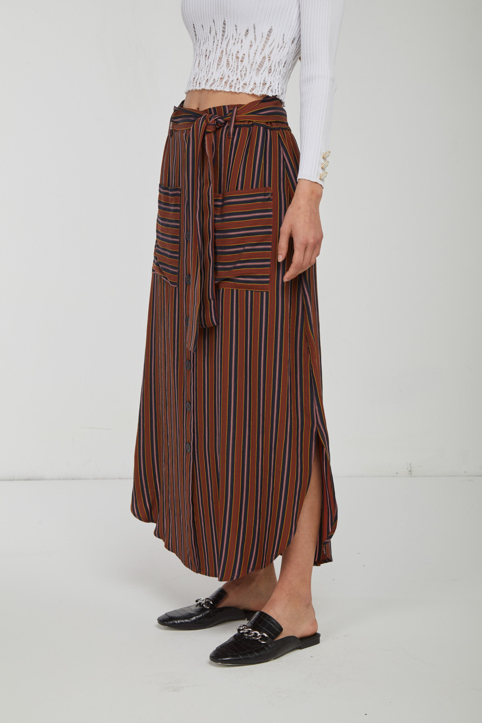 OTTOD'AME Rock gestreifter Rostrock