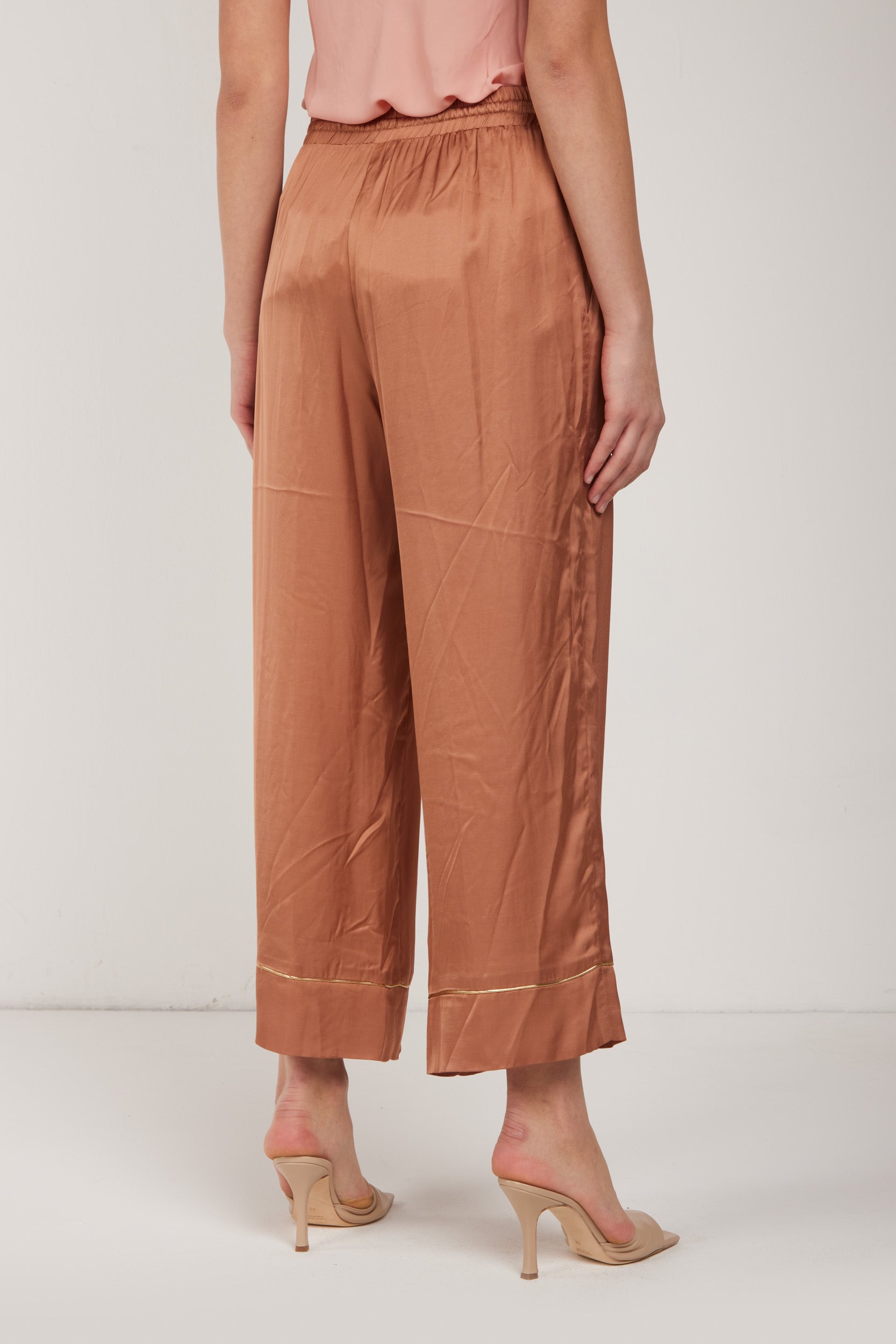 LIU-JO Rostfarbene Satinhose