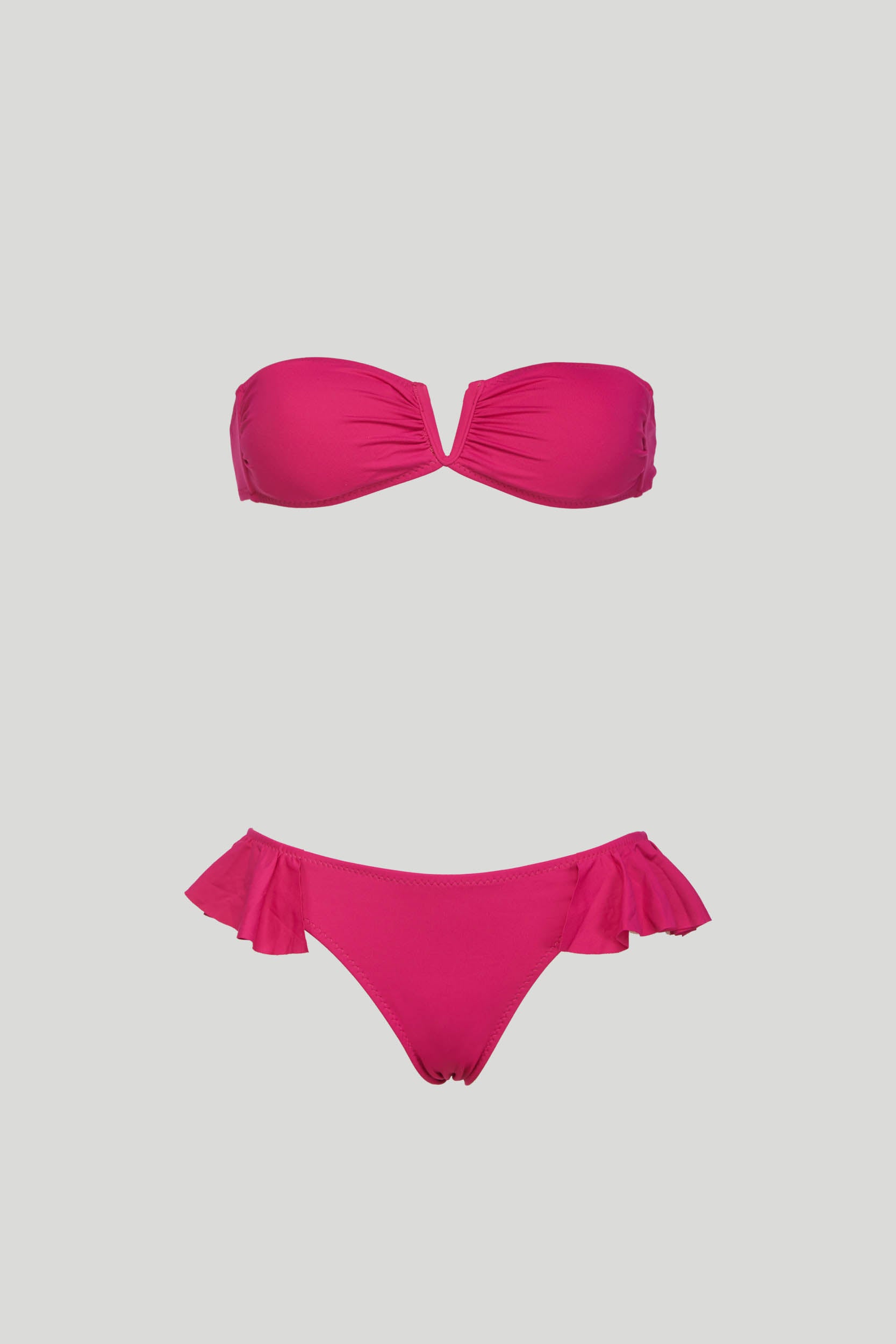 SECRETS LOVE Fuxia Capri-Bikini mit Bandeau-Oberteil